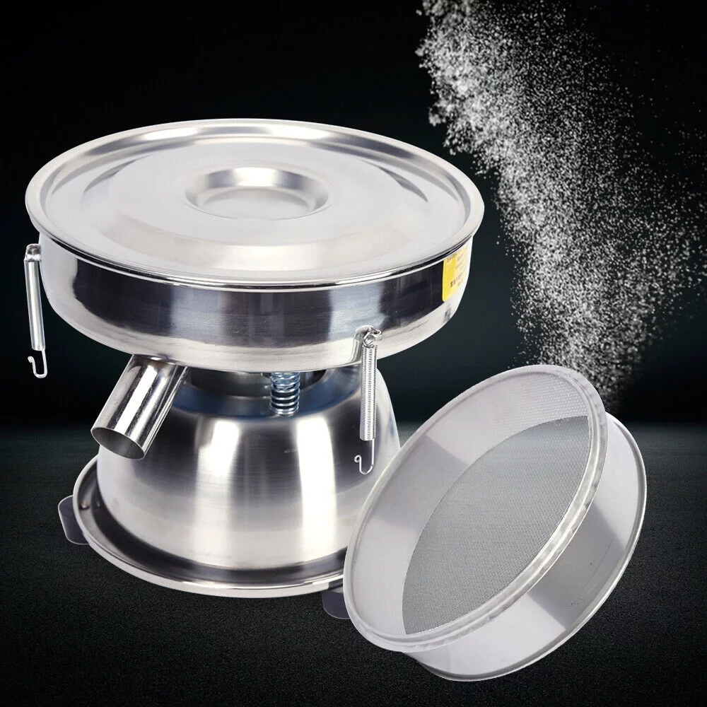 50W Silver Electric Sieve Shaker Automatic Vibrating Screen Machine Food Sifter /Mesh
