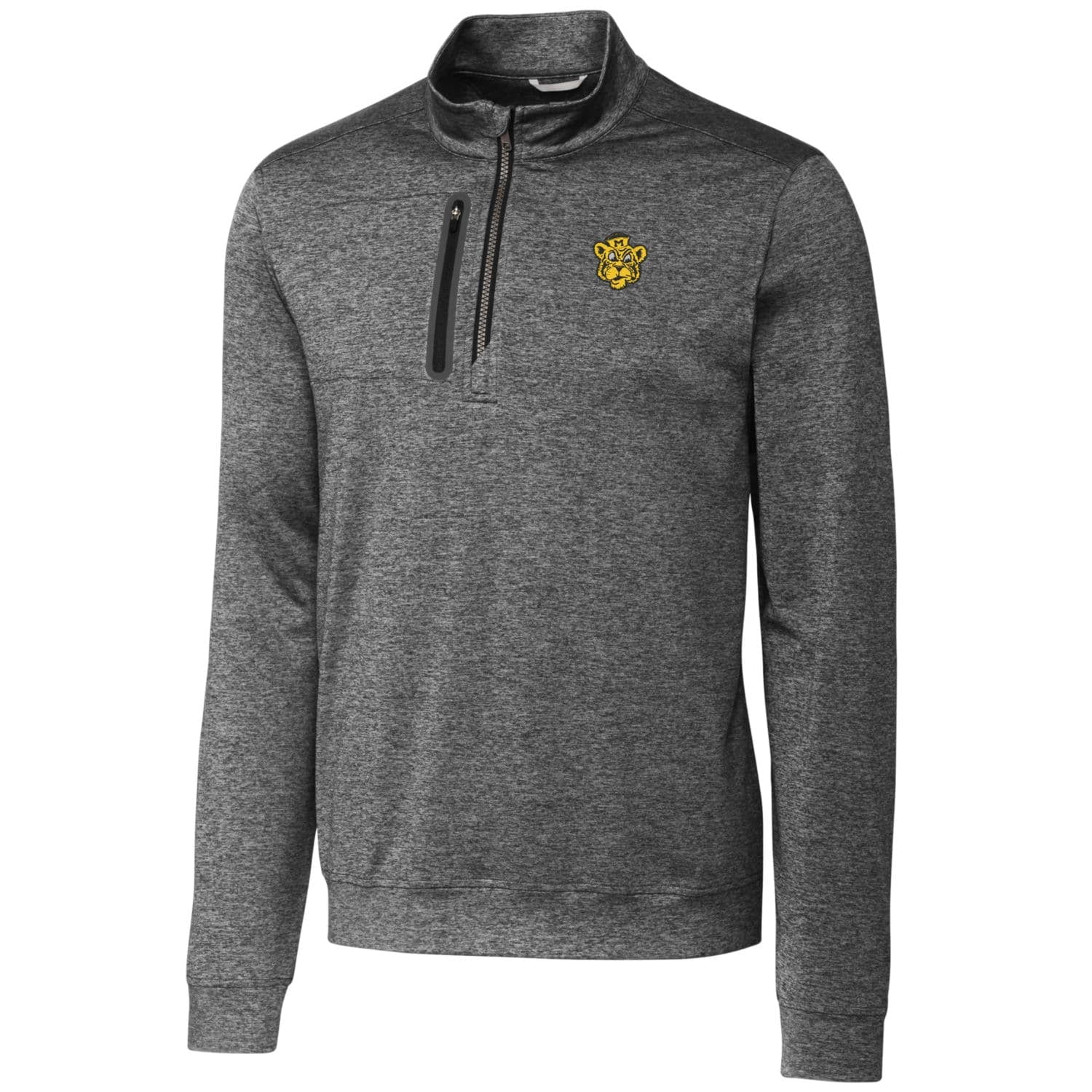 Men's Cutter & Buck Steel Missouri Tigers Vault Big & Tall Stealth Quarter-Zip Pullover Top