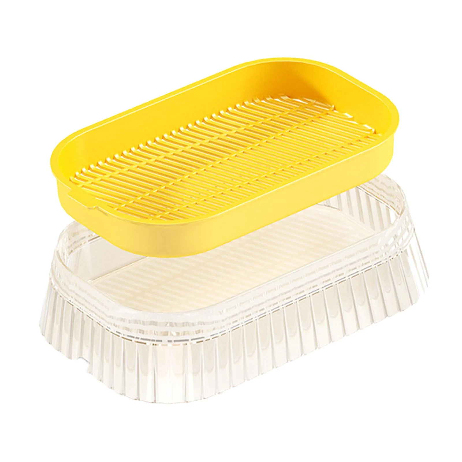 DOLITY Grass Grower Box (No Need Soil) Planting Tray for Garden Office Cat Supplies Yellow