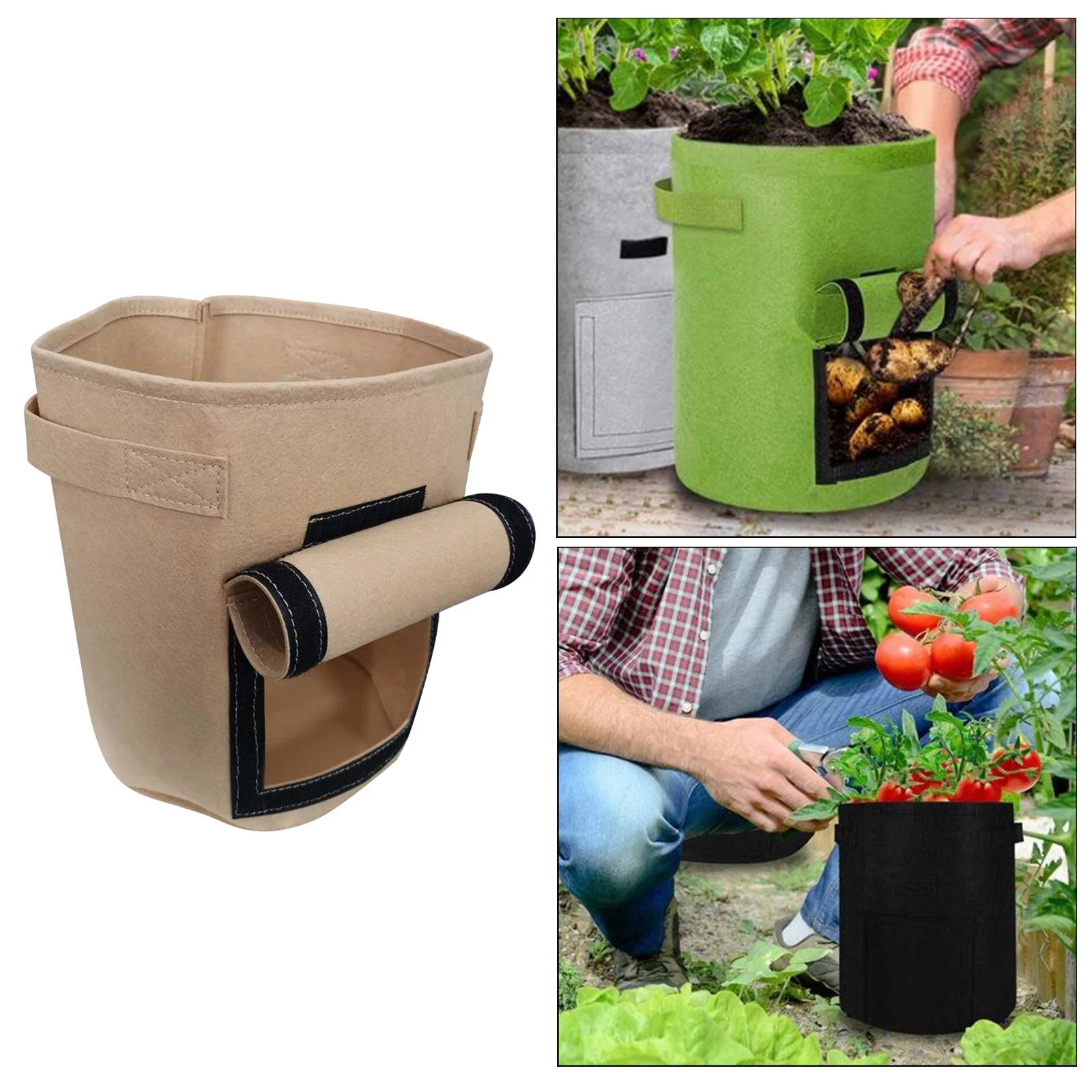Felt Plant Nonwoven Greenhouse Vegetable Growing Bags Vertical Tools