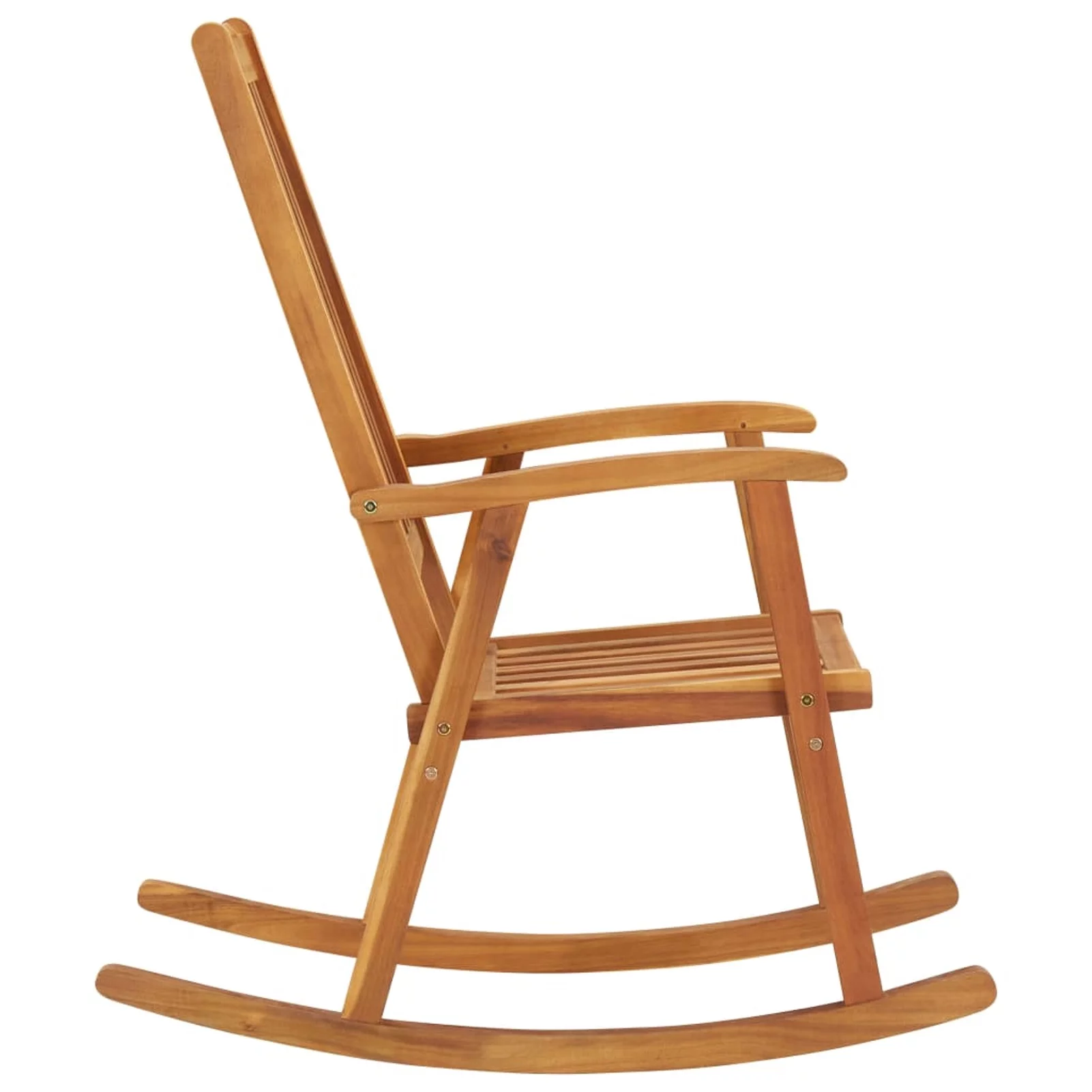 Suzicca Rocking Chair with Cushions Solid Acacia Wood