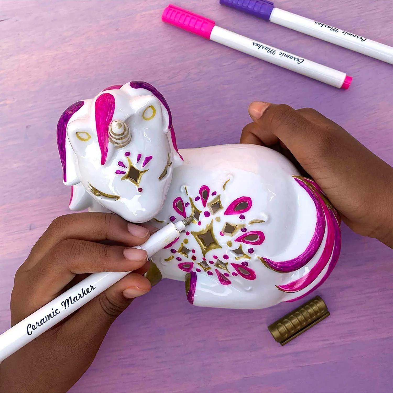 Bright Stripes LED Candle Critters Kit - Unicorn