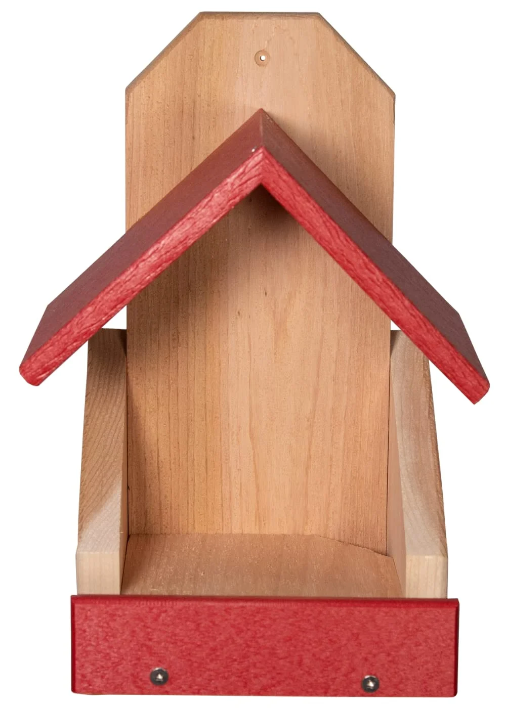 JCs Wildlife Cedar Robin Roost Birdhouse with Recycled Poly Lumber Roof (Red)
