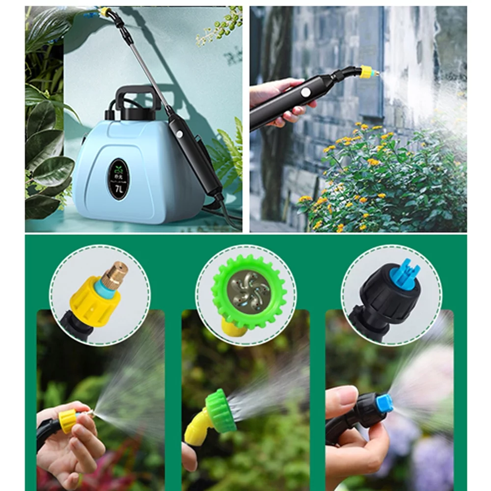 7L Rechargeable Shouldered Sprinkler Handheld Electric Sprayer Agriculture Tools Watering Can Atomizing Watering Bottle Water Sprayer Garden Plants Sprayer