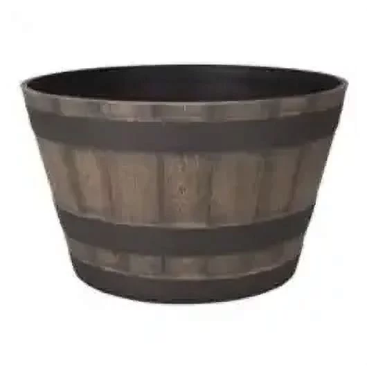 1PC Landscapers Select PT-S022 Planter Barrel Dark Oak 20-1/2 Inch