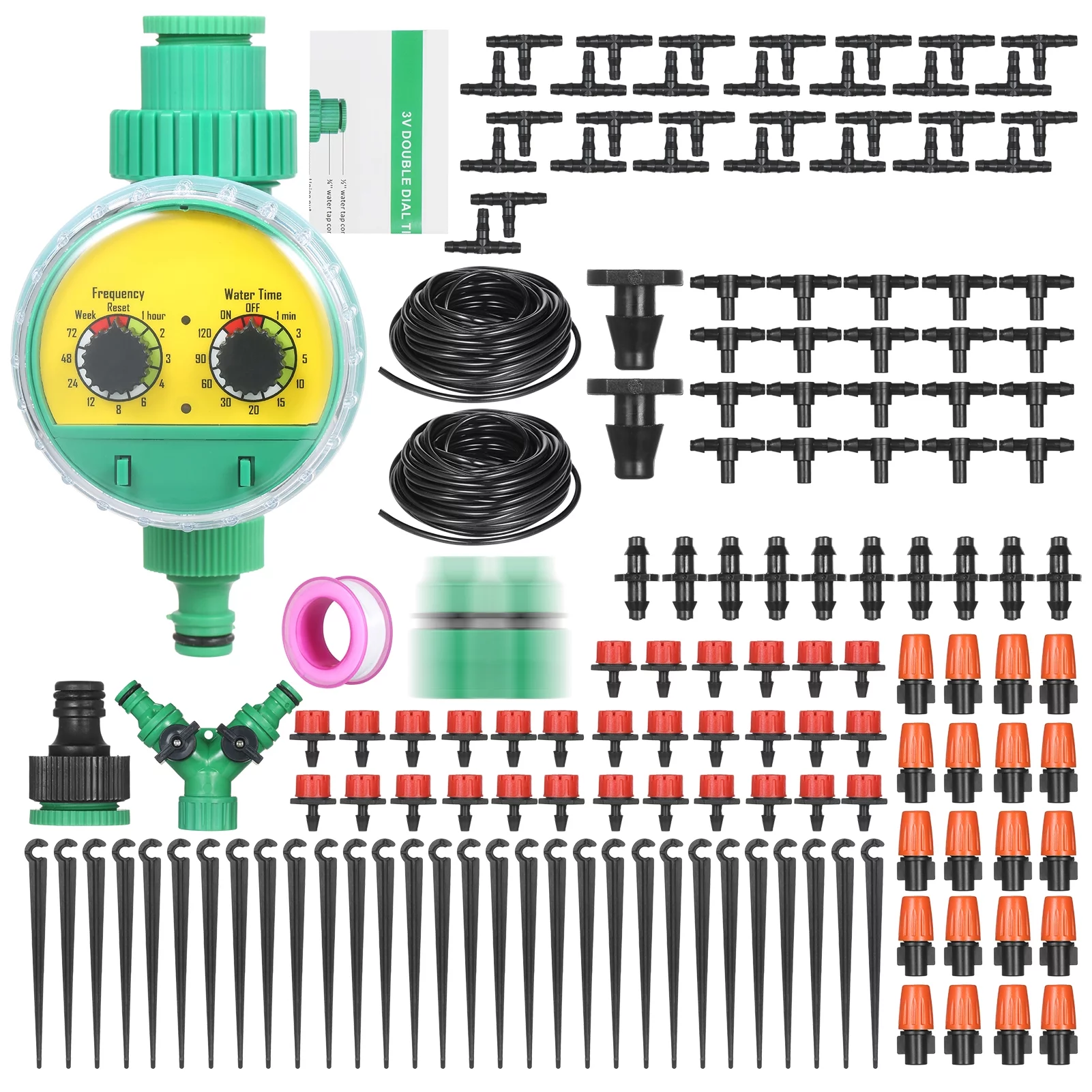 Irrigation Kit,Kit Diy With Nozzles Misters Drippers Meters Lawn Patio Drip Kit Drippers 30 Meters Diy With Nozzles Plant 30 Meters Lawn Rookin Buzhi 20/27mm Diameter Of Dsfen Kit With With