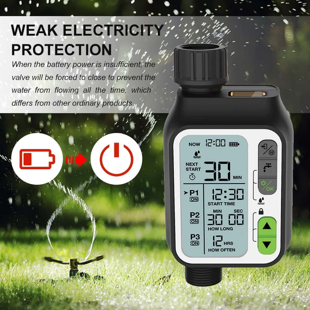 Irrigation ,Child With Lcd Screen Sprinkler 3 Weak Screen Waterproof Sprinkler Rain Lock Eryue Mewmewcat Dsfen