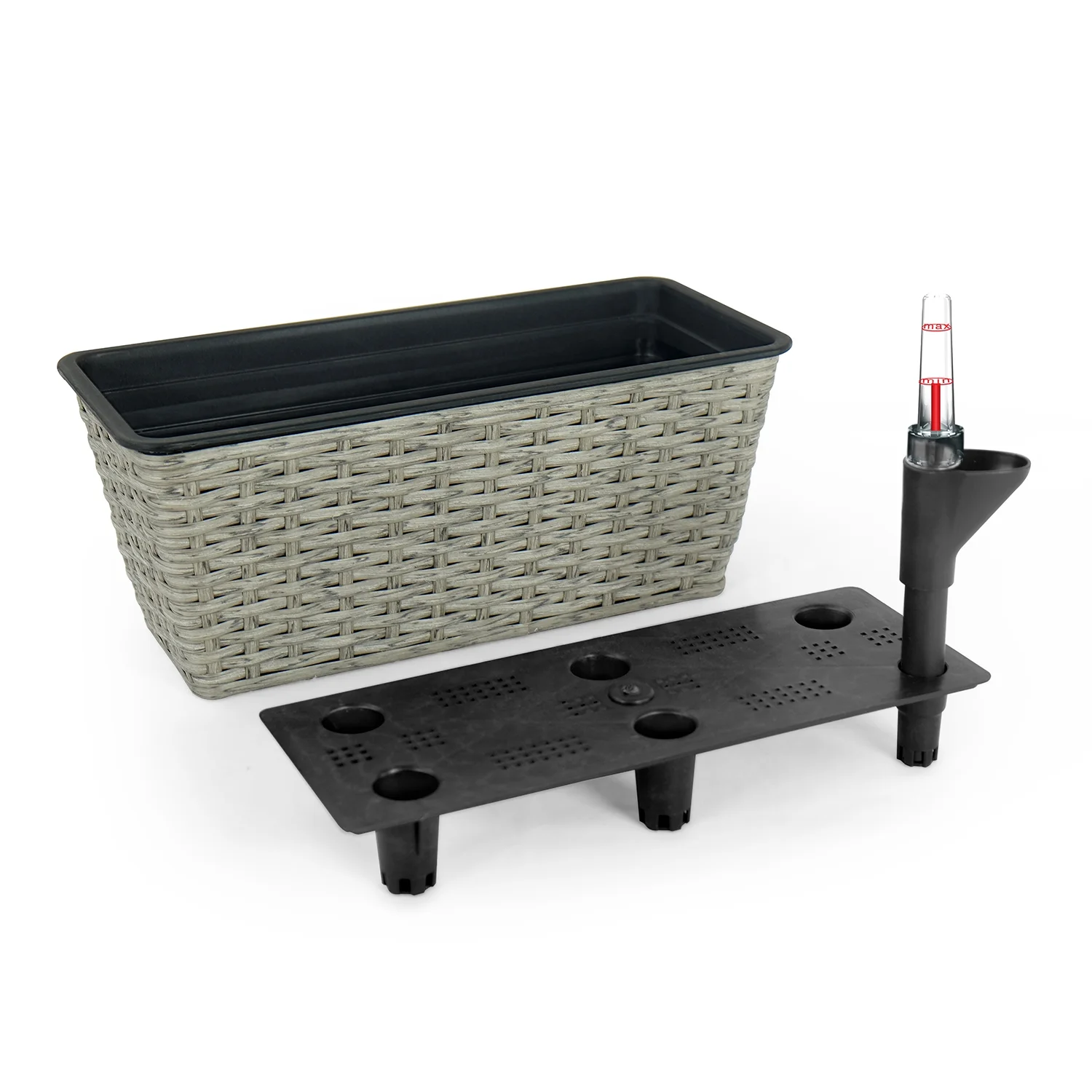 DTYStore DTY Signature Rectangular Wicker Planters Gray