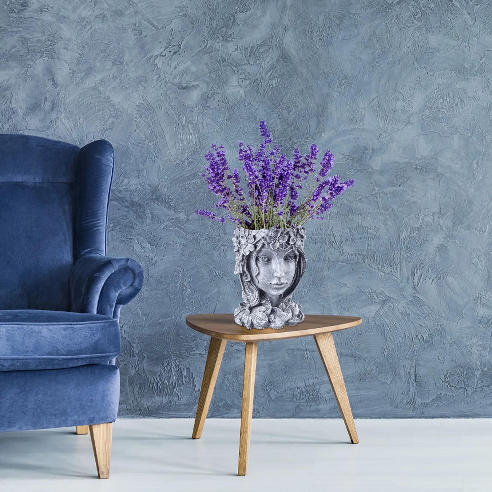 Gongxipen 1pc Unique Head Planter Resin Flower Pot Flower Arrangement Pot Home Balcony Flower Planter Pot