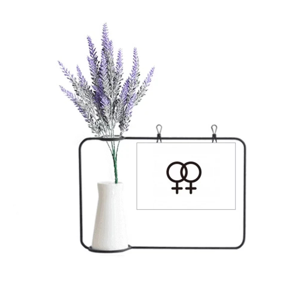Gender Differentiation Identifying Women Equality Artificial Lavender Flower Vase Bottle Card