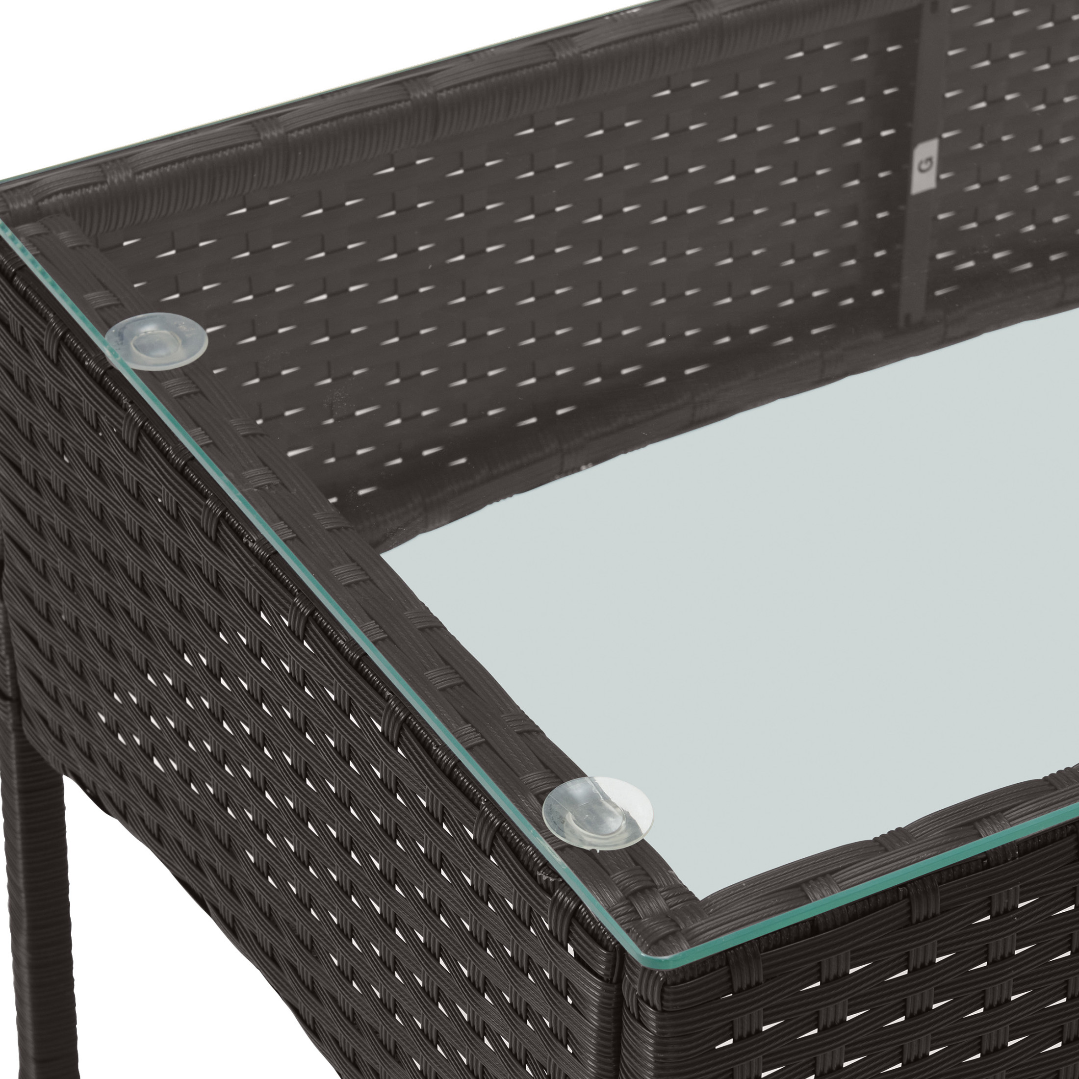 Lavish Home 4PC Patio Furniture Set with Couch, Chairs, and Table (Black)