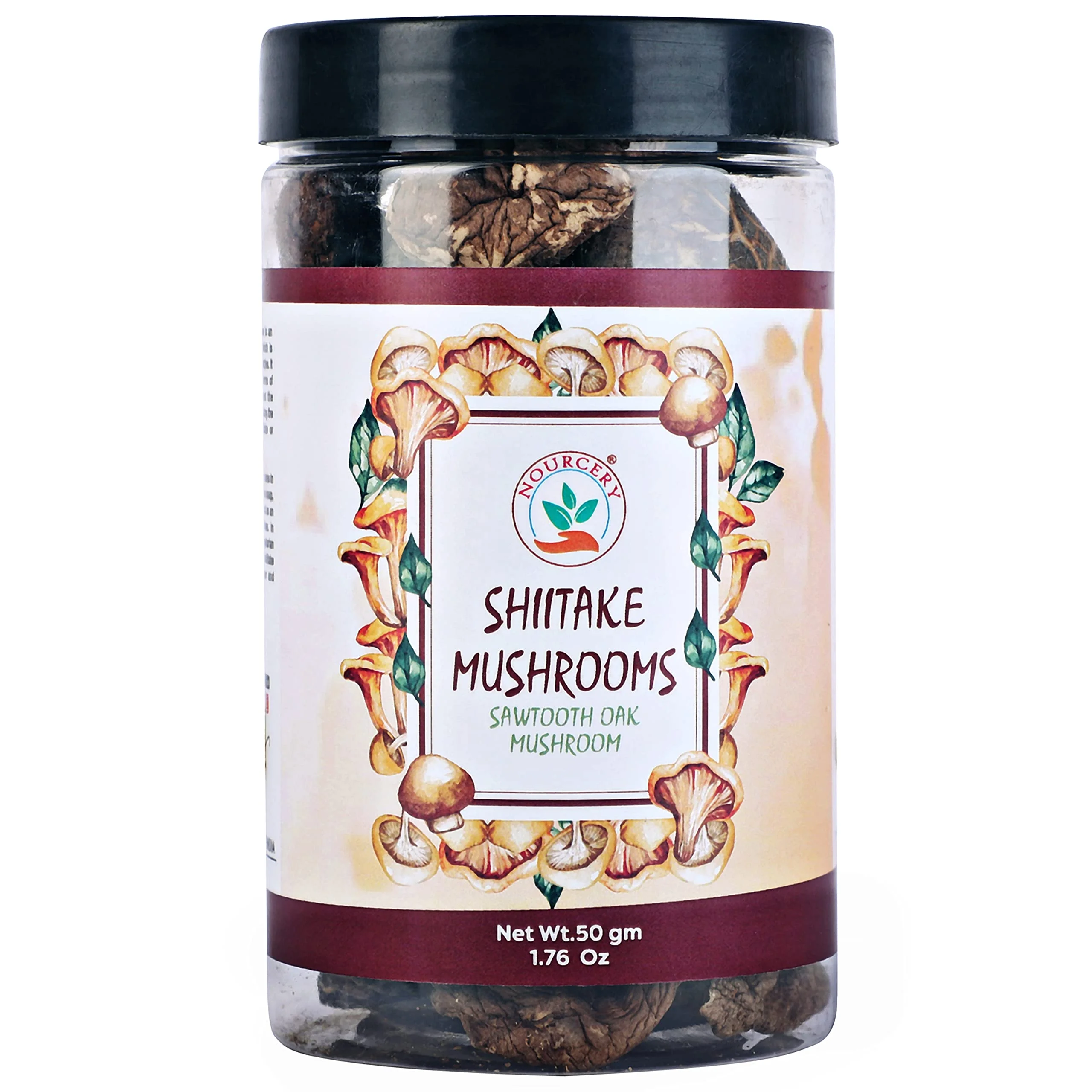 Nourcery Dried Shiitake Mushroom, 50Gm (Sawtooth Oak Mushroom)