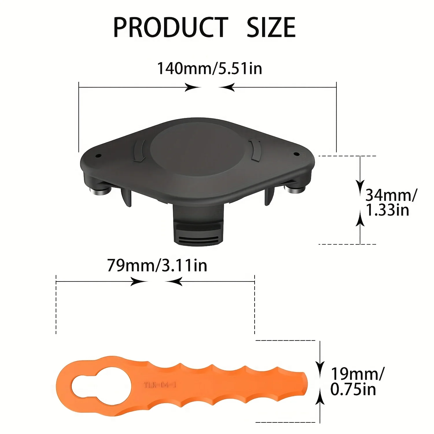 1 Set Weed Eater Bladed Head, Compatible With Black Decker GH900 GH600 LST522 LCC140, Can Replace AF1003ZP, AF-100-32P Replacement Spools (1 Trimmer Head+8 Replacement Blades)