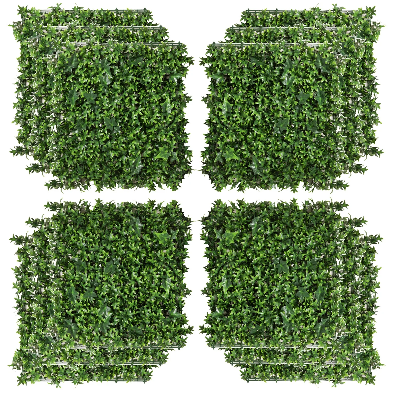 YLtoohoom Artificial Grass Wall Panel Backdrop  12 20” x 20” Boxwood UV Protection Privacy Coverage Panels for Indoor &   Wall & Fence Covering  Sweet Potato  Green