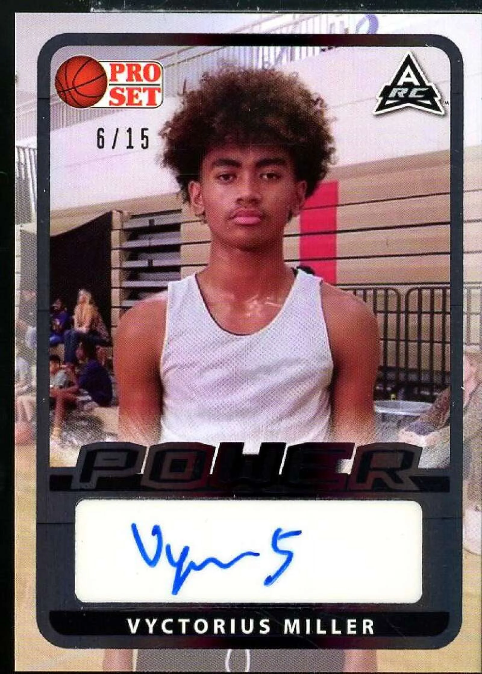 Vyctorius Miller Rookie Card 2021-22 Leaf Pro Set Power Black #BAVM1