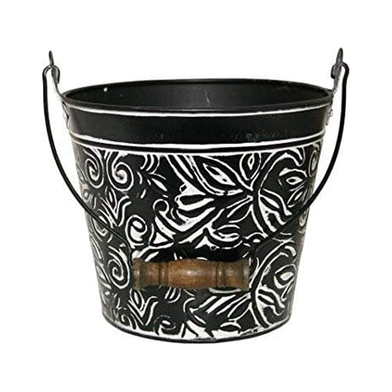 Robert Allen 212015 12 in. Floral Planter, Charcoal