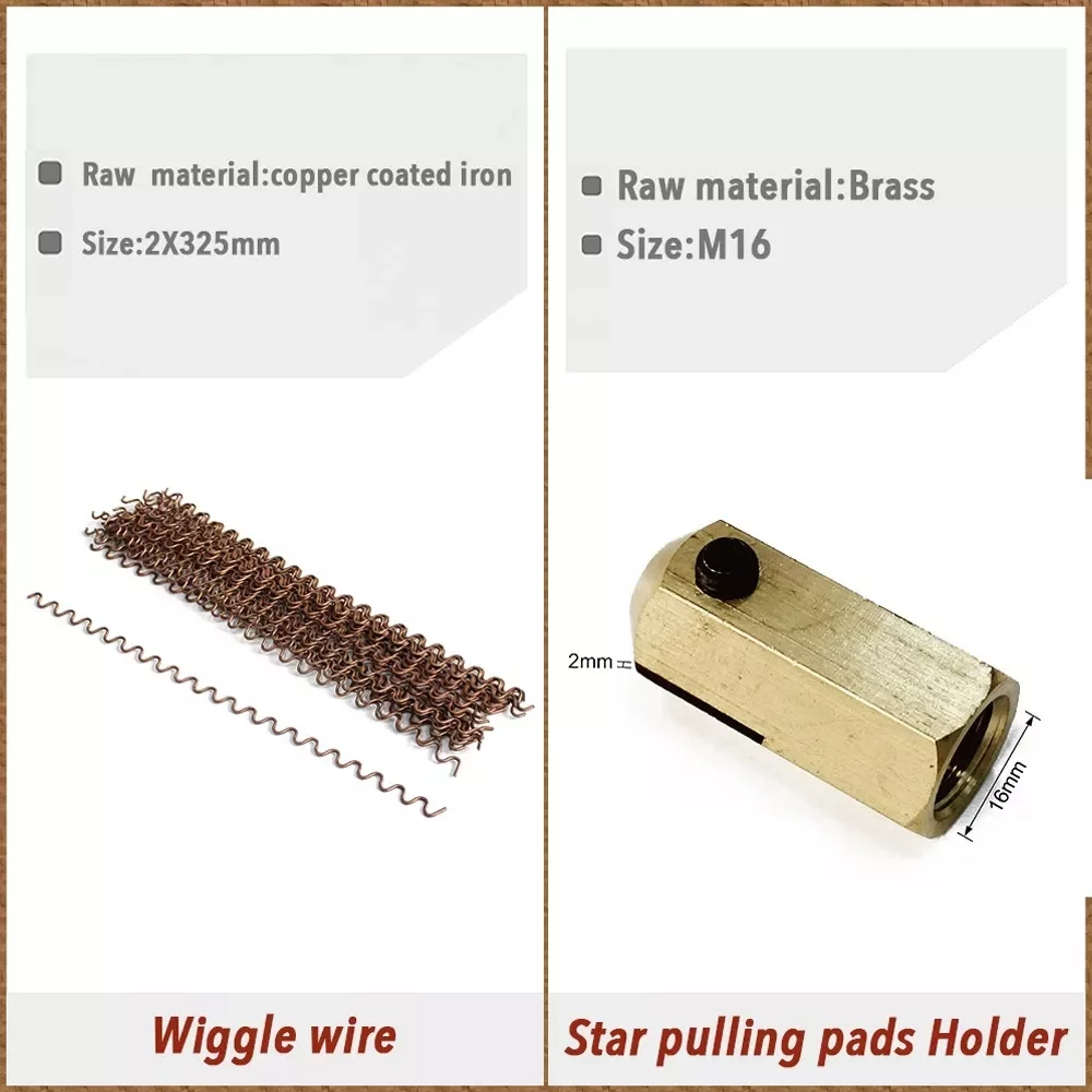 Carevas Welding Machine Dent Repair Kit 77pcs Stud Welders with Pulling Claw Slide Hammer Puller Straight Rull Rings Round Washers Wiggle Wires