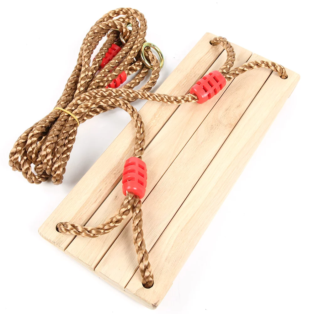 Buumin Adults Children High Quality Polishing Four Board Anti Corrosion Outdoor Indoor Pastoral Wooden Swing