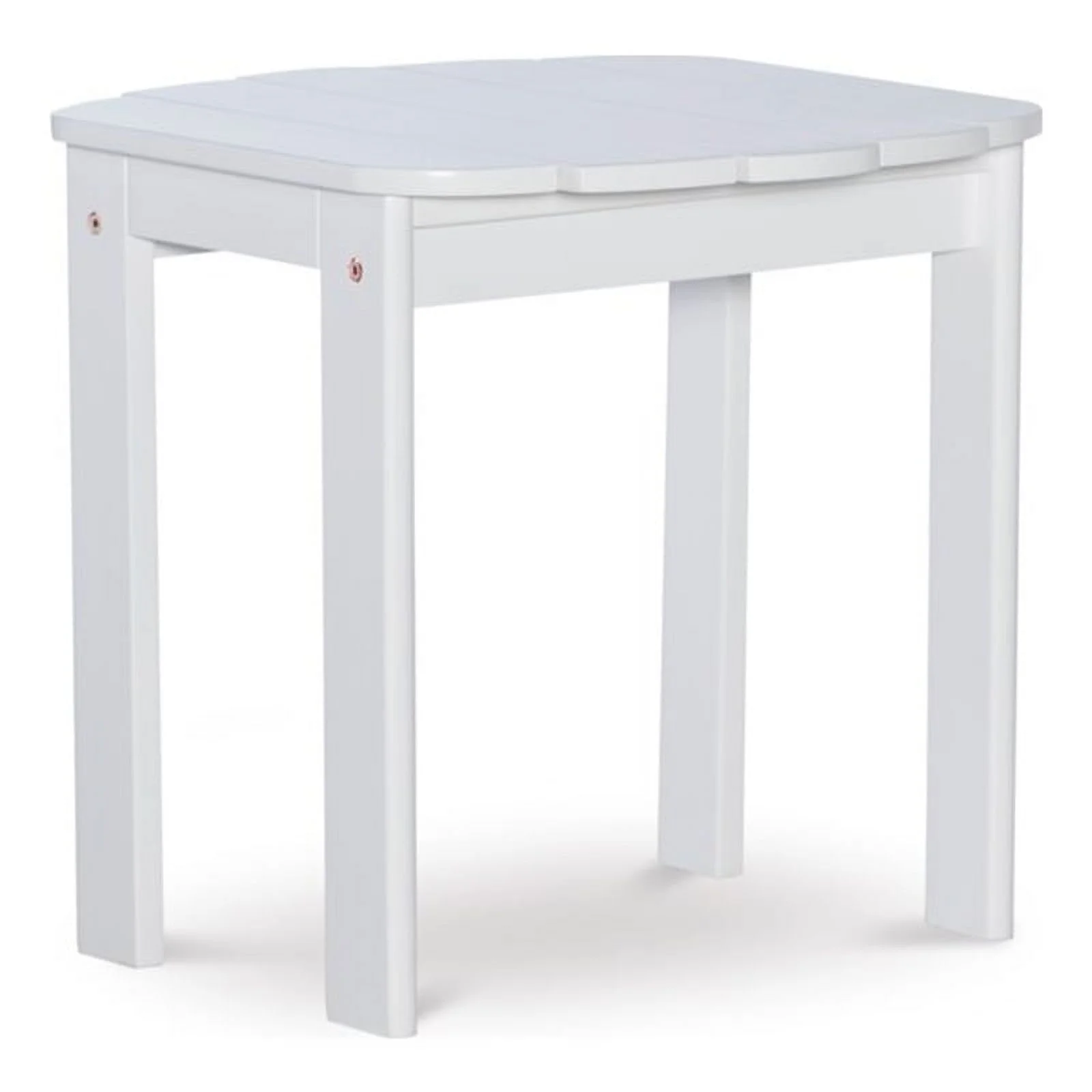 Home Square 3-Piece Set with Outdoor Side Table and 2 Chairs in White