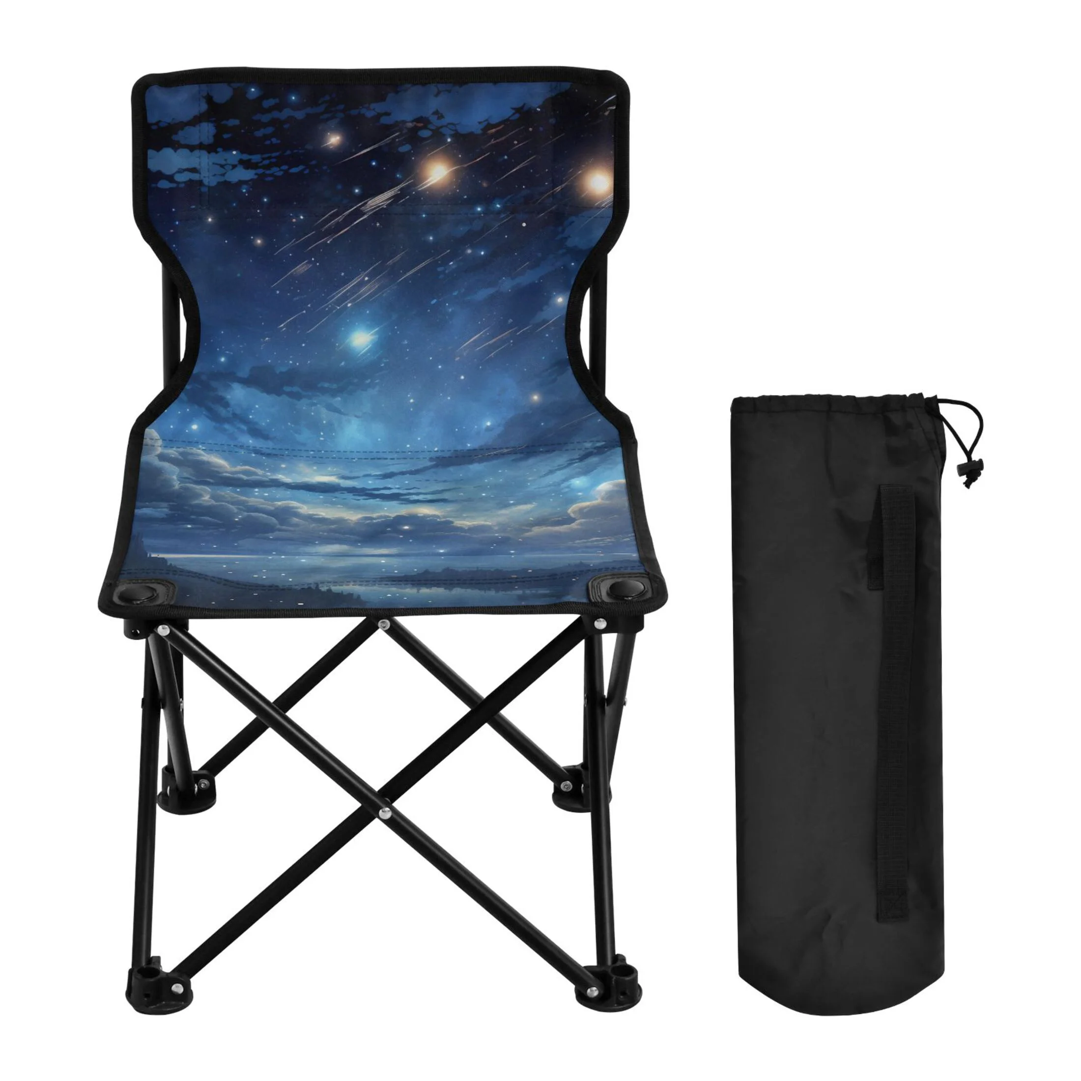 Nights Portable Camping Chair Small for Kids Outdoor Folding Beach Chair Fishing Chair Lawn Chair with Carry Bag