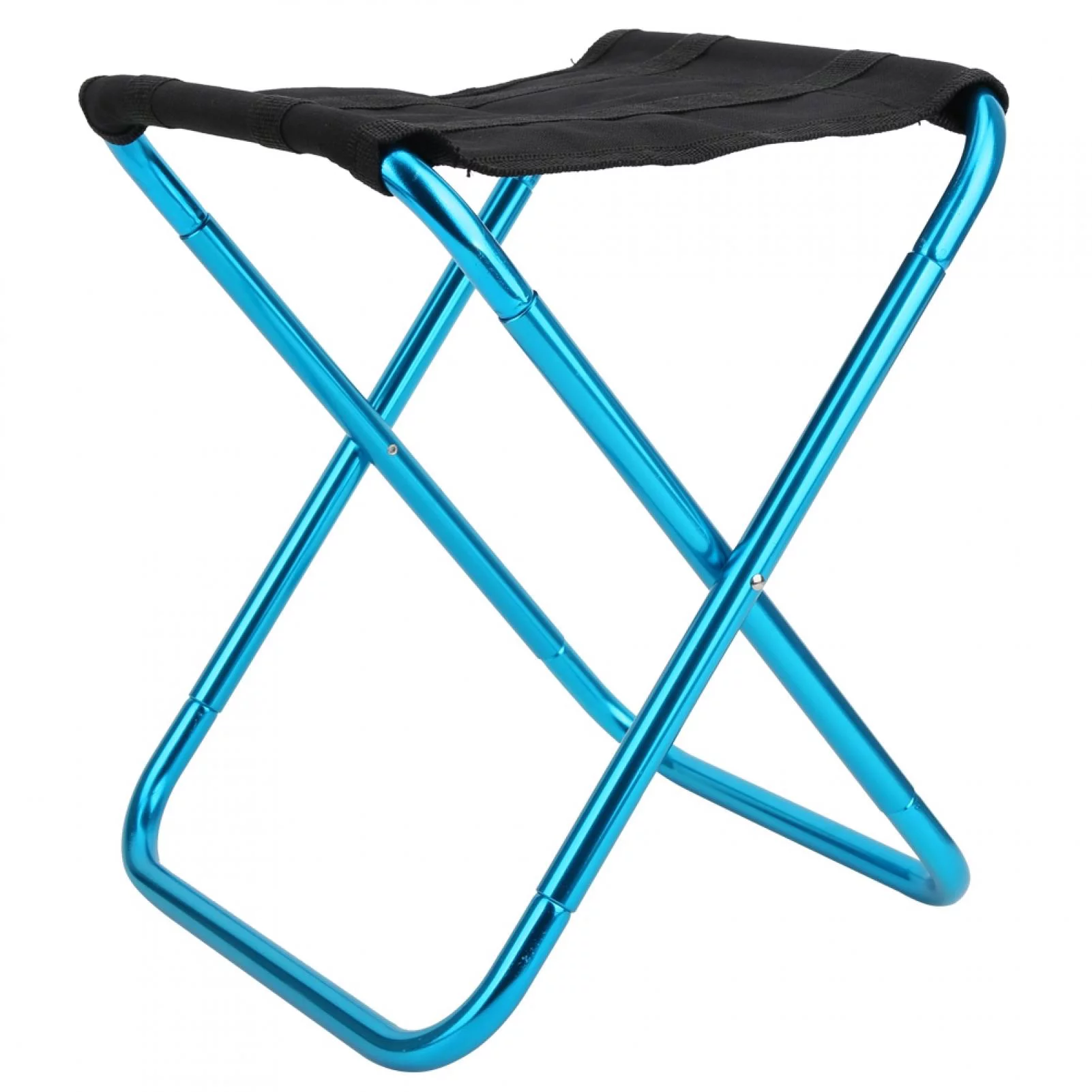 Uadme Outdoor Mini Folding Stool - Blue Portable Camping Aluminum Alloy Foldable Chair for Fishing Climbing Barbecue