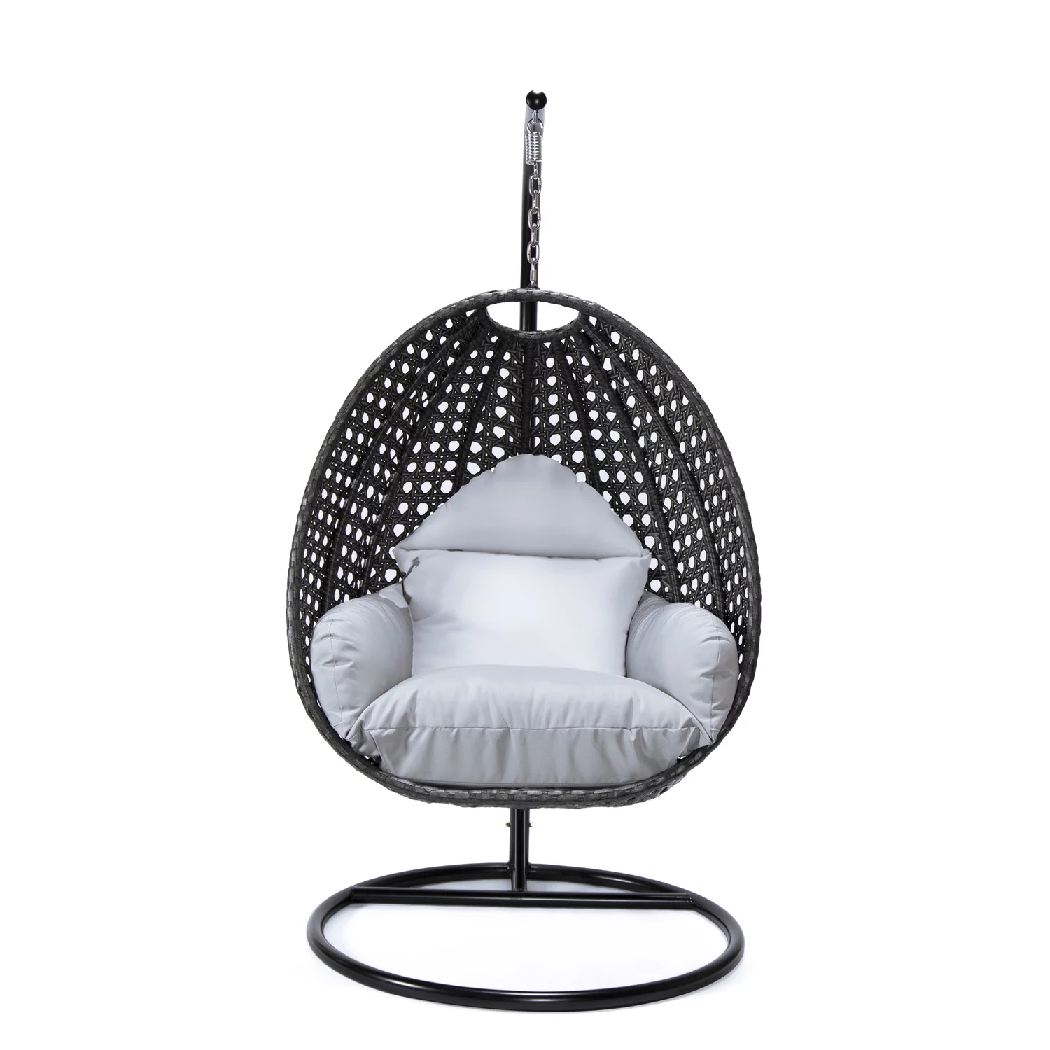 Maykoosh Earthy Elements Charcoal Wicker Hanging Egg Swing Chair
