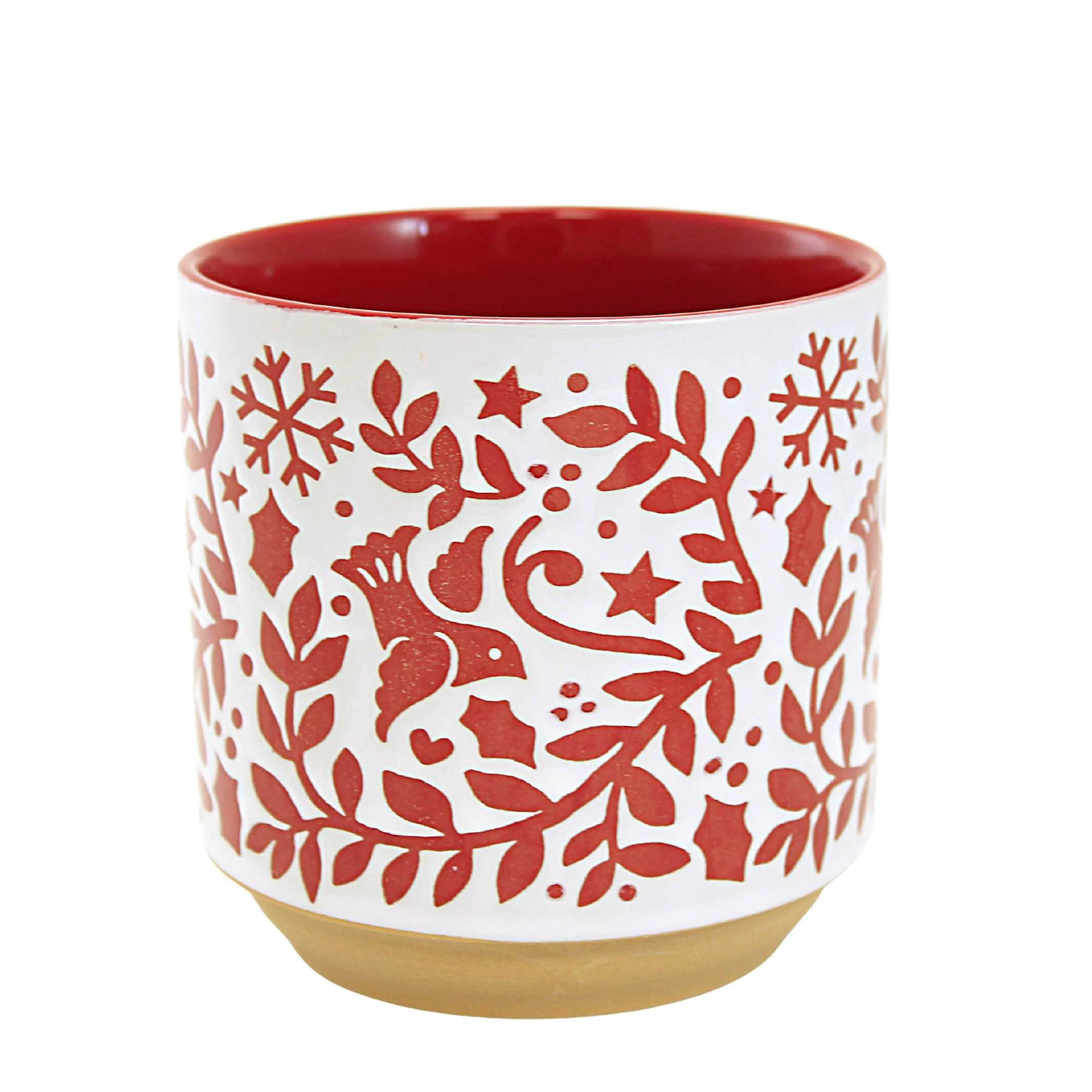 Home & Garden Cache Pot Ceramic Planter Christmas 2Cg475 Bird