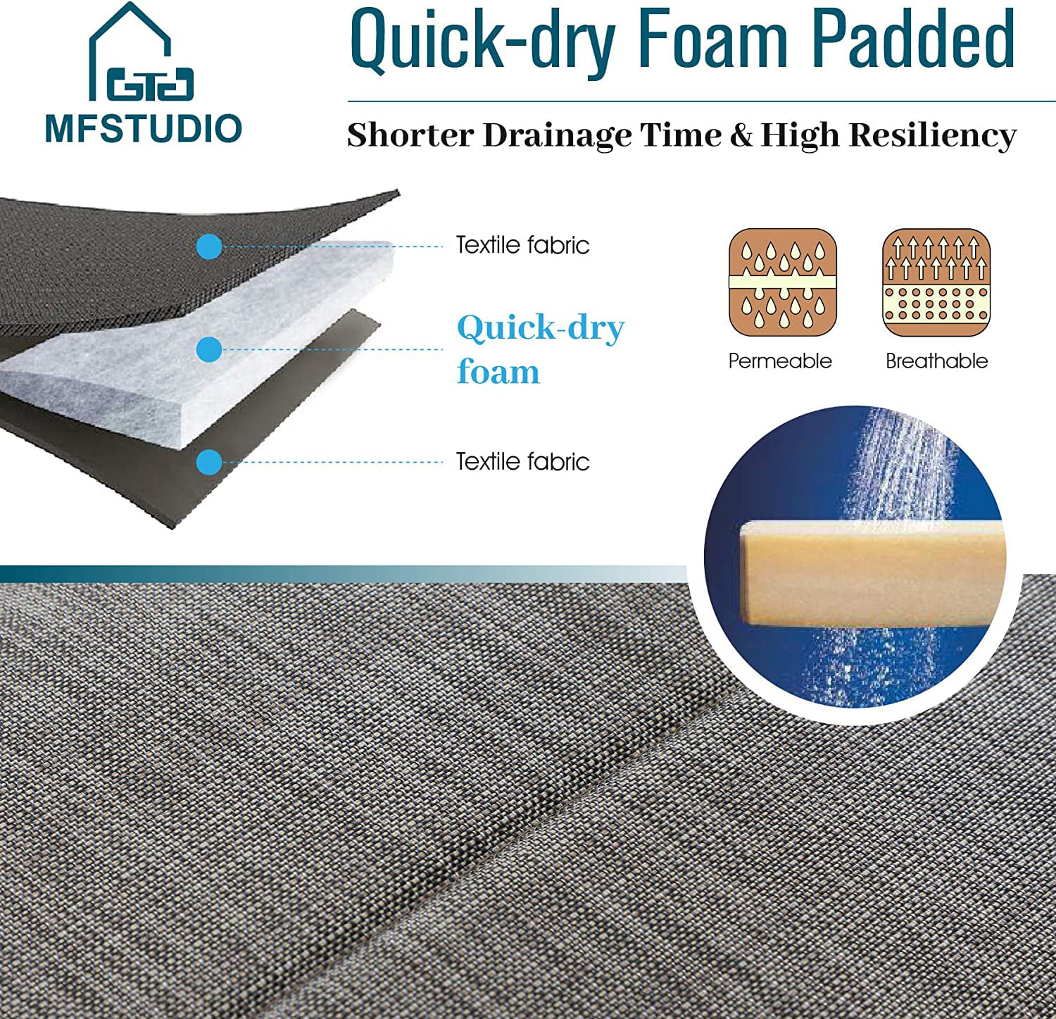 9-Piece Metal Outdoor Patio Dining Furniture Set 8 Sling Dining Swivel Chairs and 1 Expandable Outdoor Dining Rectangle Table