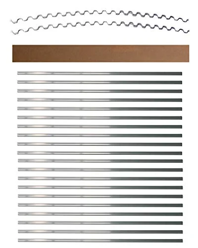 Wiggle Wire Stainless Steel Greenhouse Poly Film & Shade Cloth Attachment System with Aluminum U-Channel Base (10 of Each)