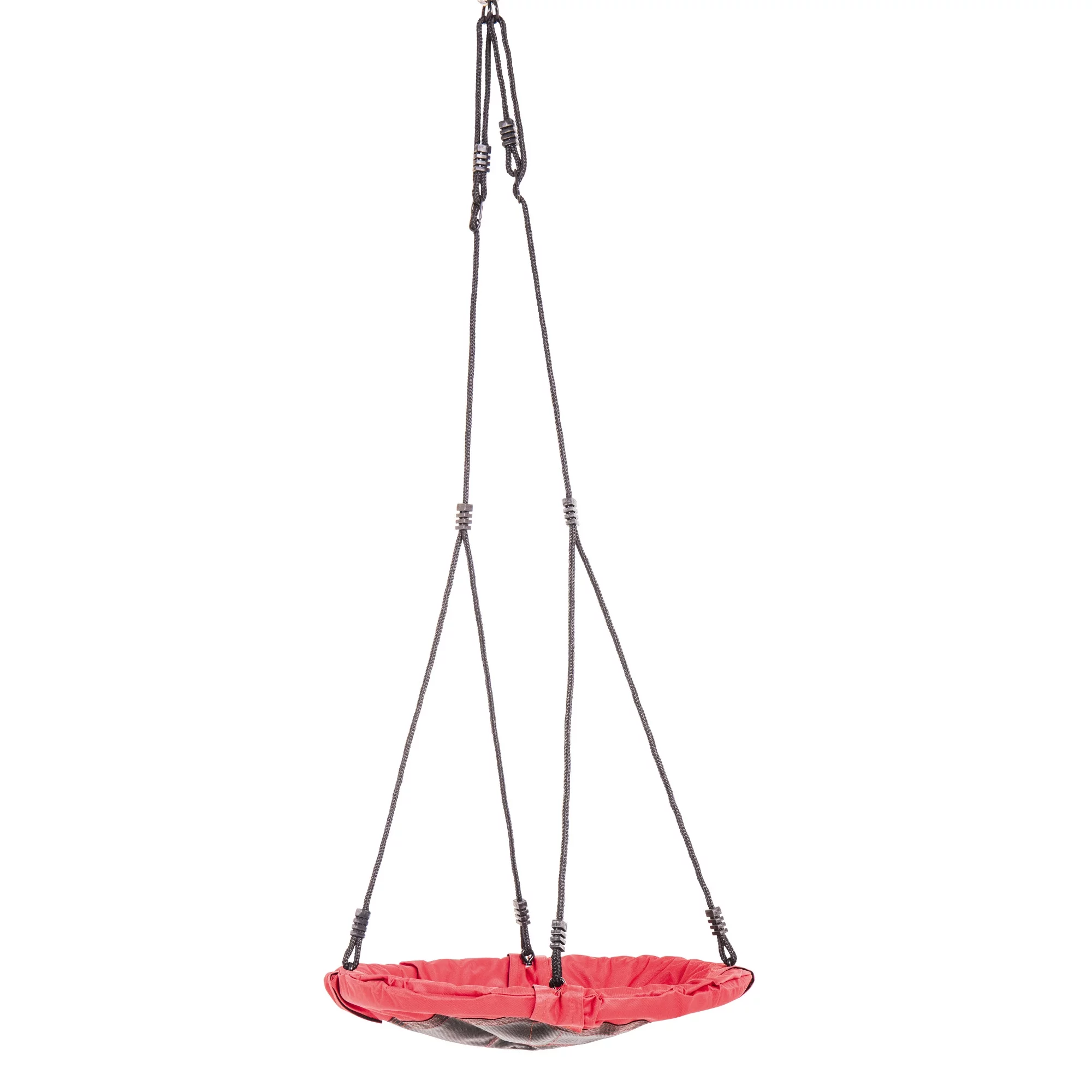 Jack & June 24” Diameter Four-Rope Red Round Playset Swing Supports up to 300 lbs.
