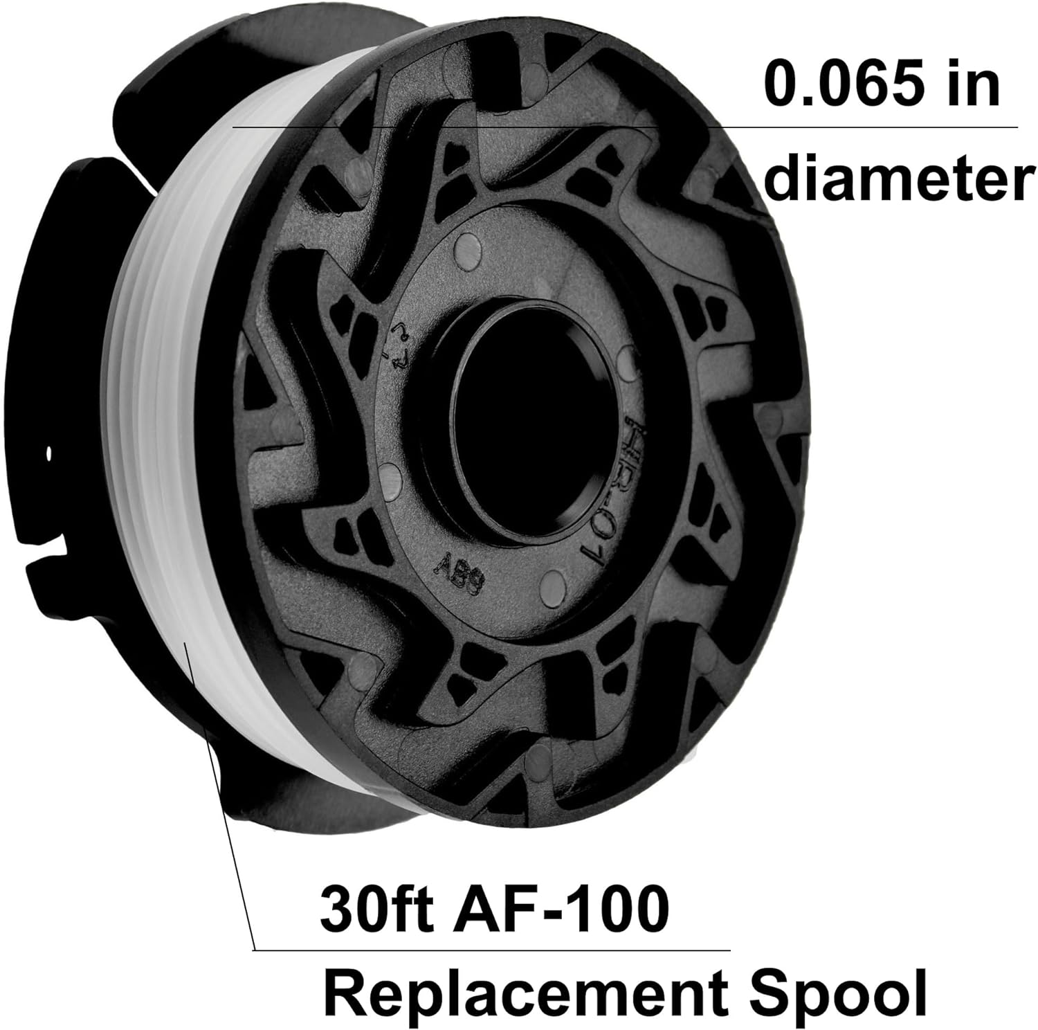 3-Pack AF-100 Replacement Spool Weed Eater Spool Compatible with Black+Decker AF-100-3ZP AF-100-BKP String Trimmer Weed Wacker String .065 Trimmer Line Autofeed Trimmer Spool, 30ft