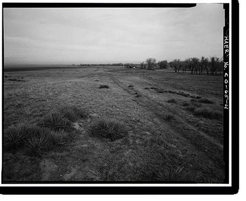 Historic Framed Print, Box Elder Road, Between 104th & 112th Avenues, Hudson & Watkins Ro, Watkins vicinity, Adams County, CO - 4, 17-7/8