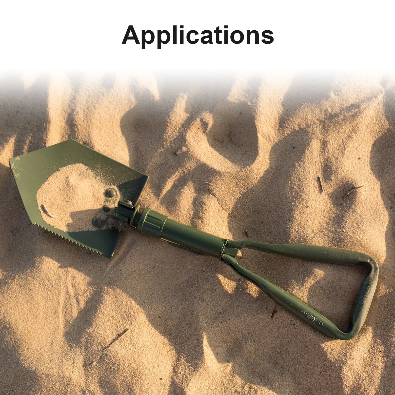 Uxcell Multifunctional Folding Camping Shovels 58cm Adjustable Multi-Purpose Gardening Shovel with Carrying Bag Black