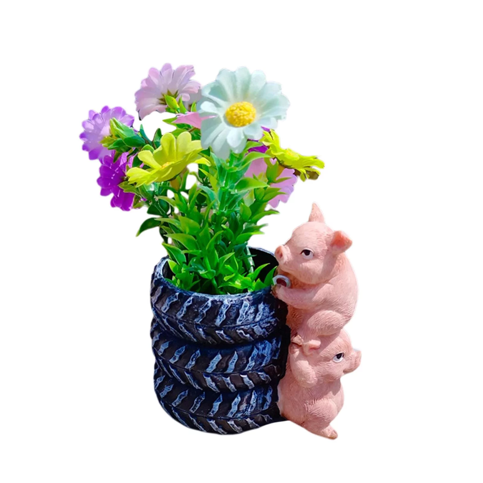 Cute Planter Pig Pot Creative Flower Basket Plant Pot for Indoor Yard Desk