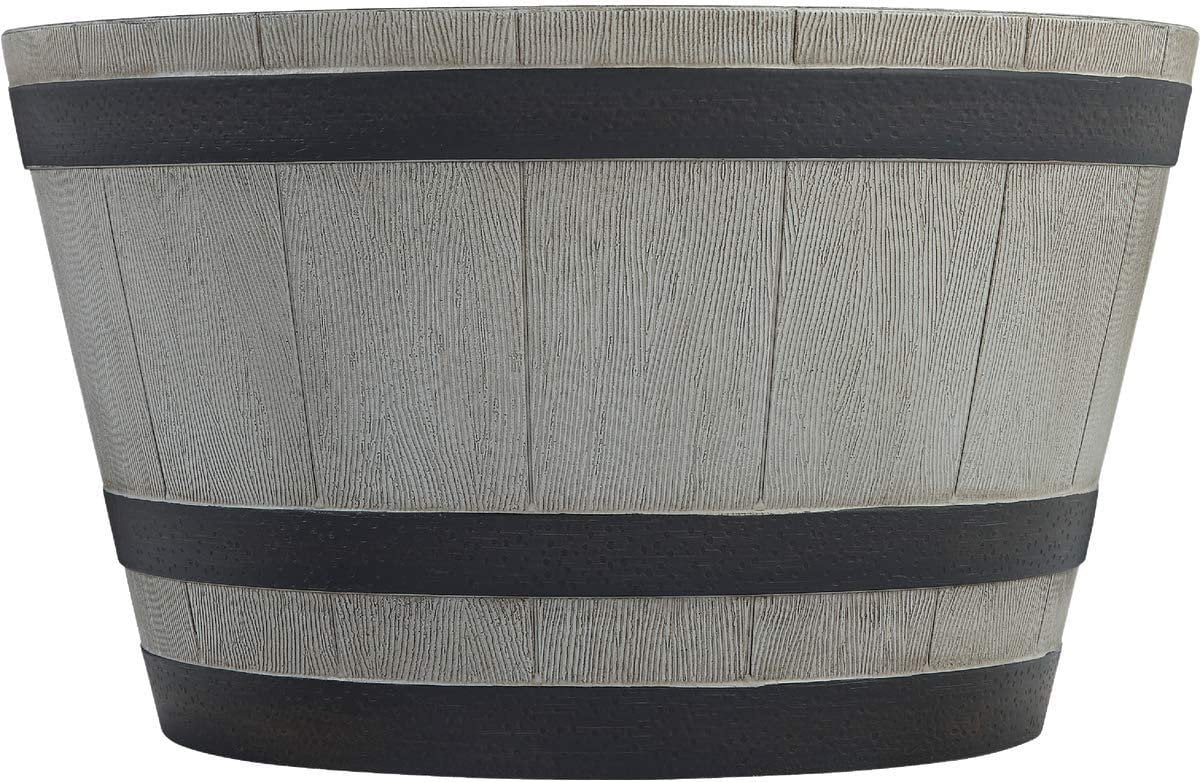 Southern Patio 22.5 Gray Barrel Planter - 1 Each