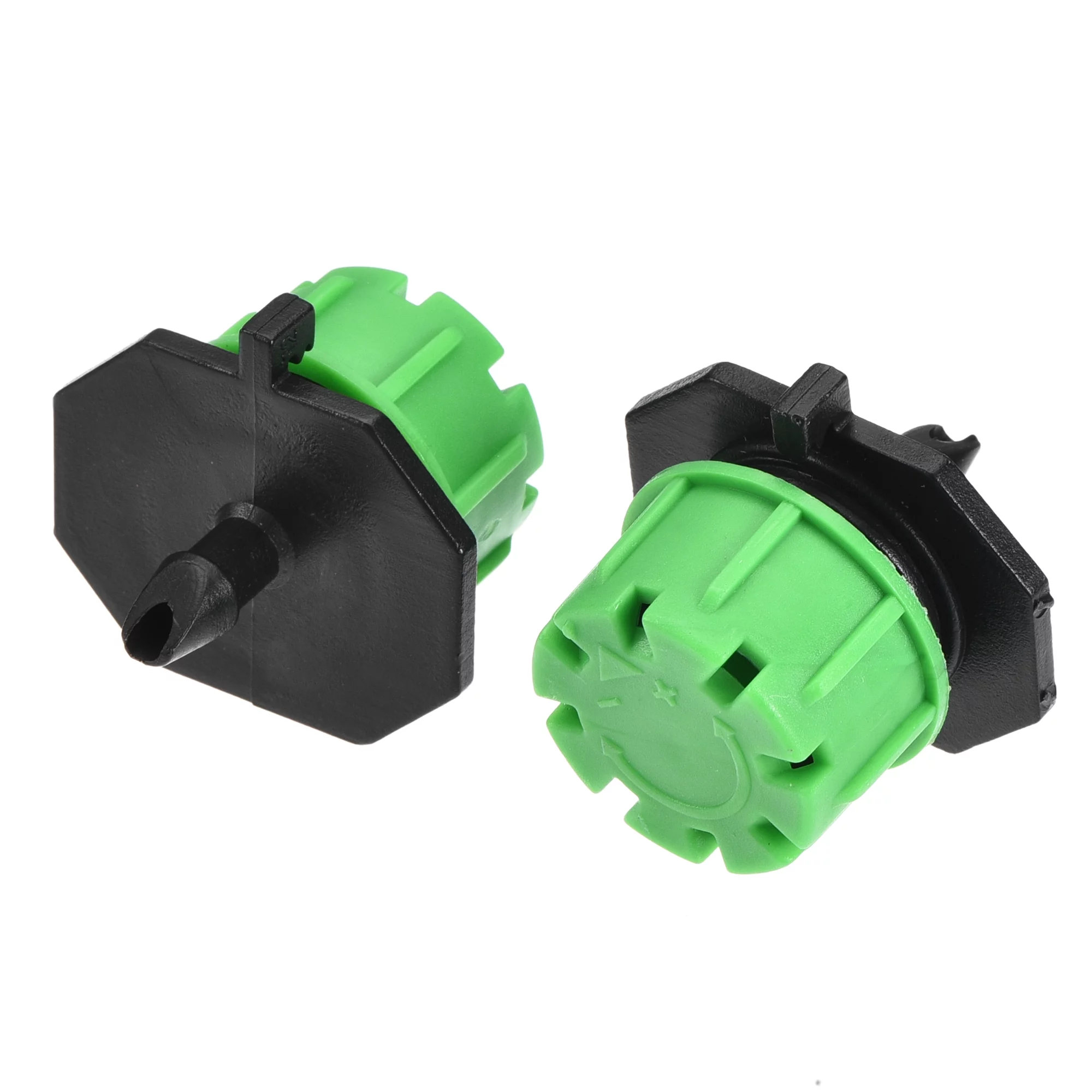 Uxcell Adjustable 8 Holes 360 Degree Drip Emitters Green for 1/4