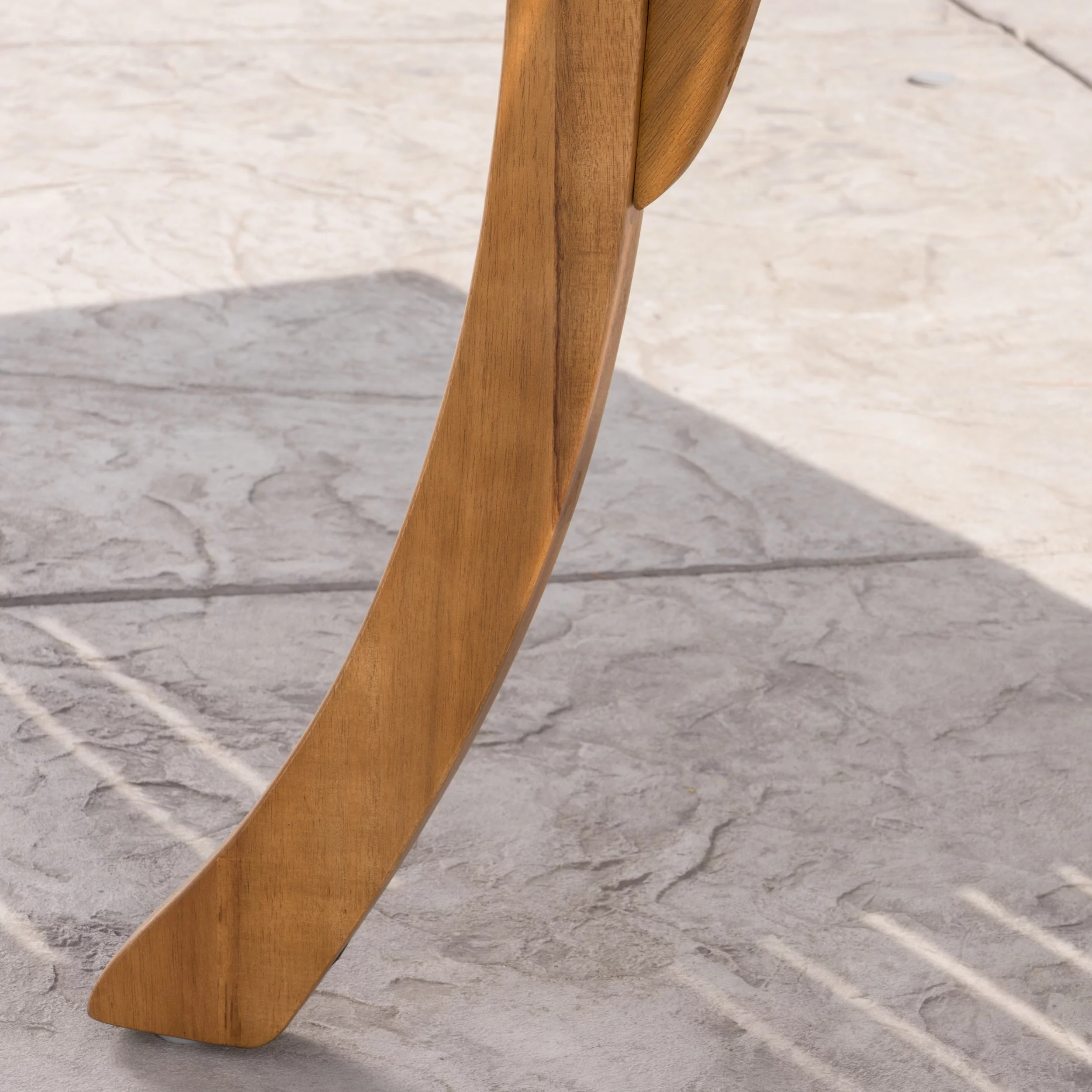 Noble House Monterey 7 Piece Wood Top Patio Dining Set in Teak