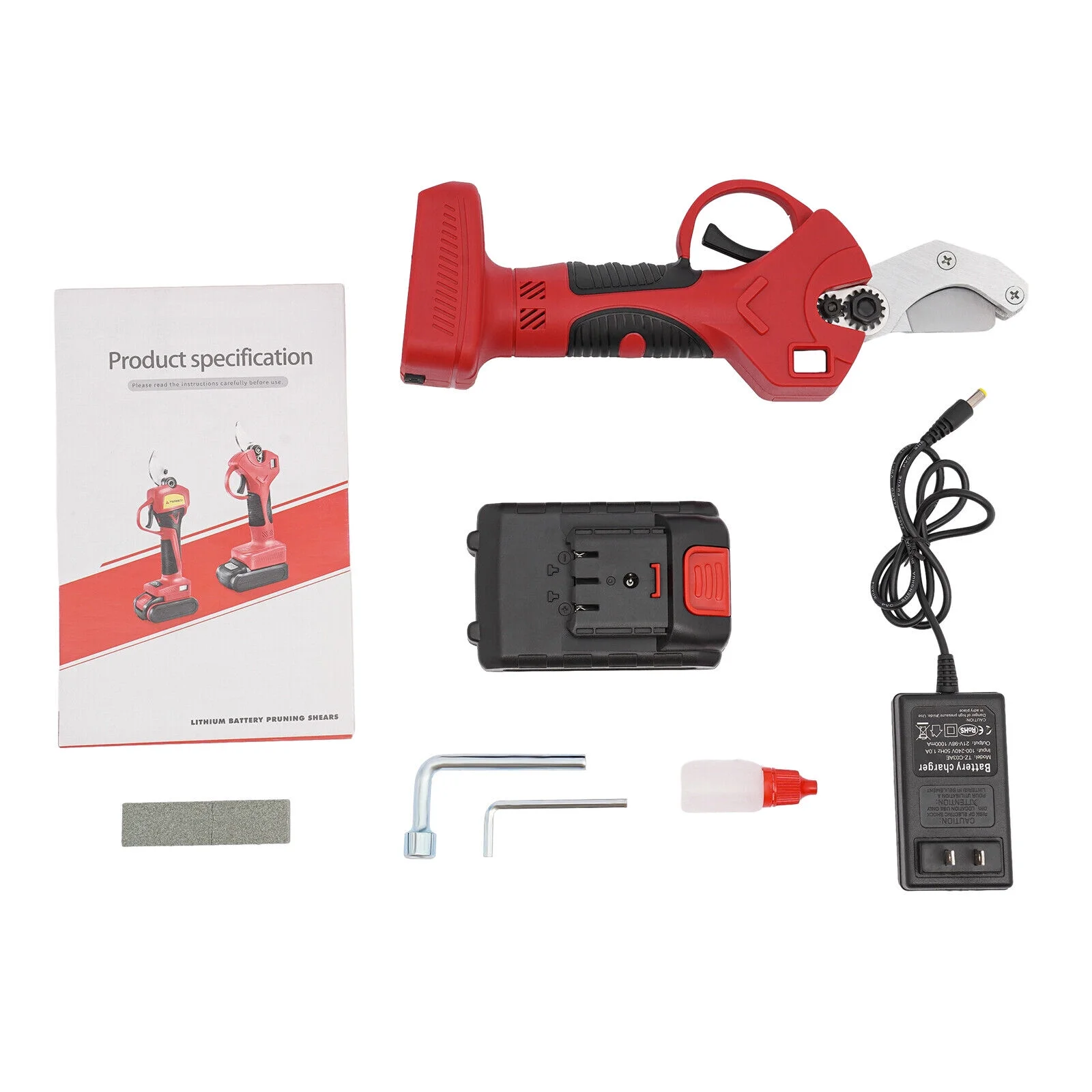 Cordless Electric Pruning Shear Electric Water Pipe ShearsTube Cutter + 1 Battery 35MM  PPR 21V 210W