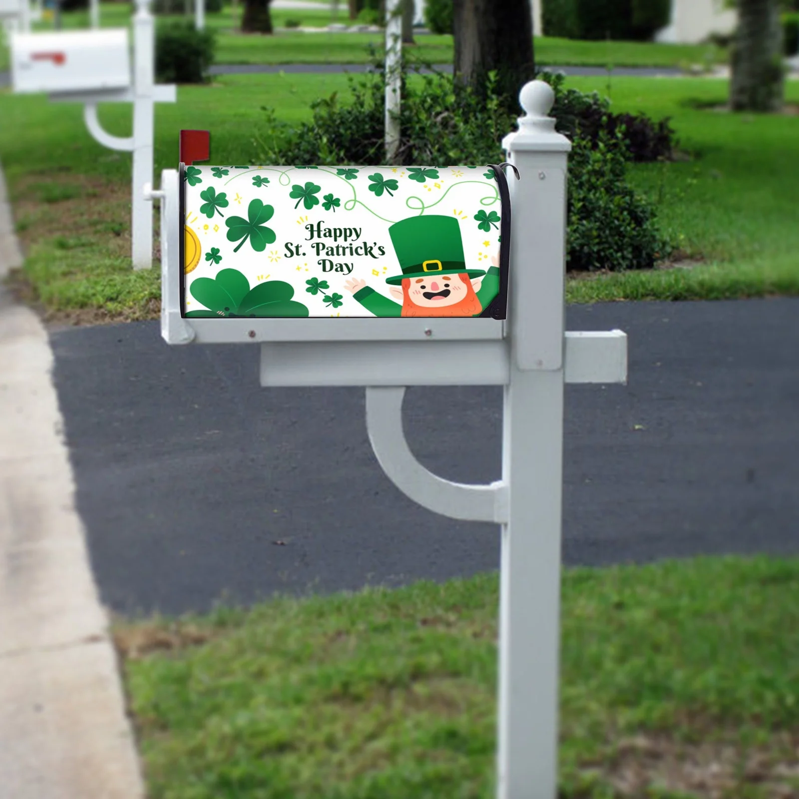 iju7gthy 4th of july indoor St. Day Outdoor Garden Courtyard Mailbox Protective Cover Happy Mailbox Decorative Cover