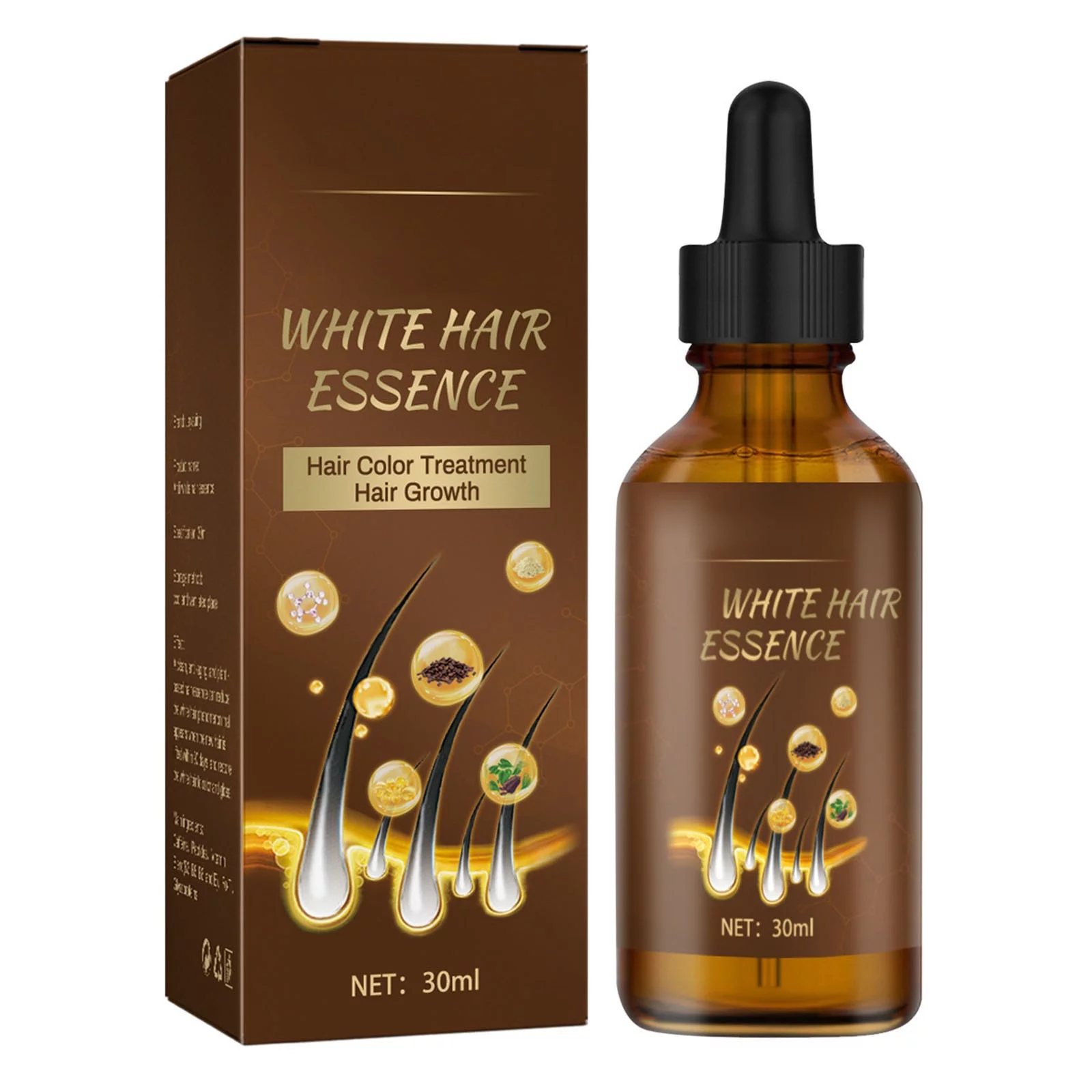 Saints Hair Products Anti Grey Hair White To Black Black Hair Massage Scalp Moisturizing Hair Hair Organic Natural Fast Hair Dye Hair Dye 30ml 3b Curly Hair Products