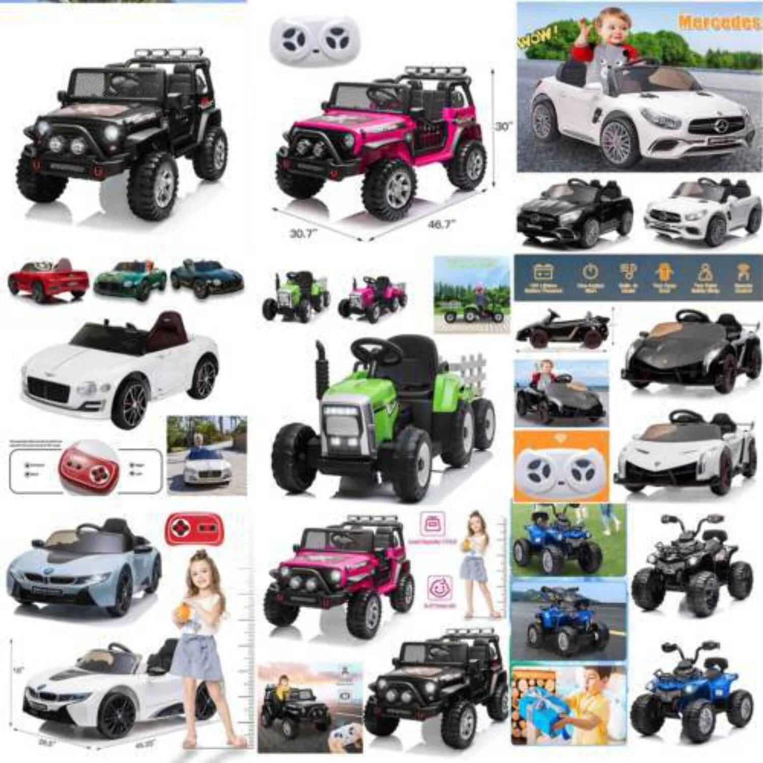 Electric Ride-On Jeep Truck Excavator ATV for Kids with Remote Control - Perfect Gift for Young Adventurers