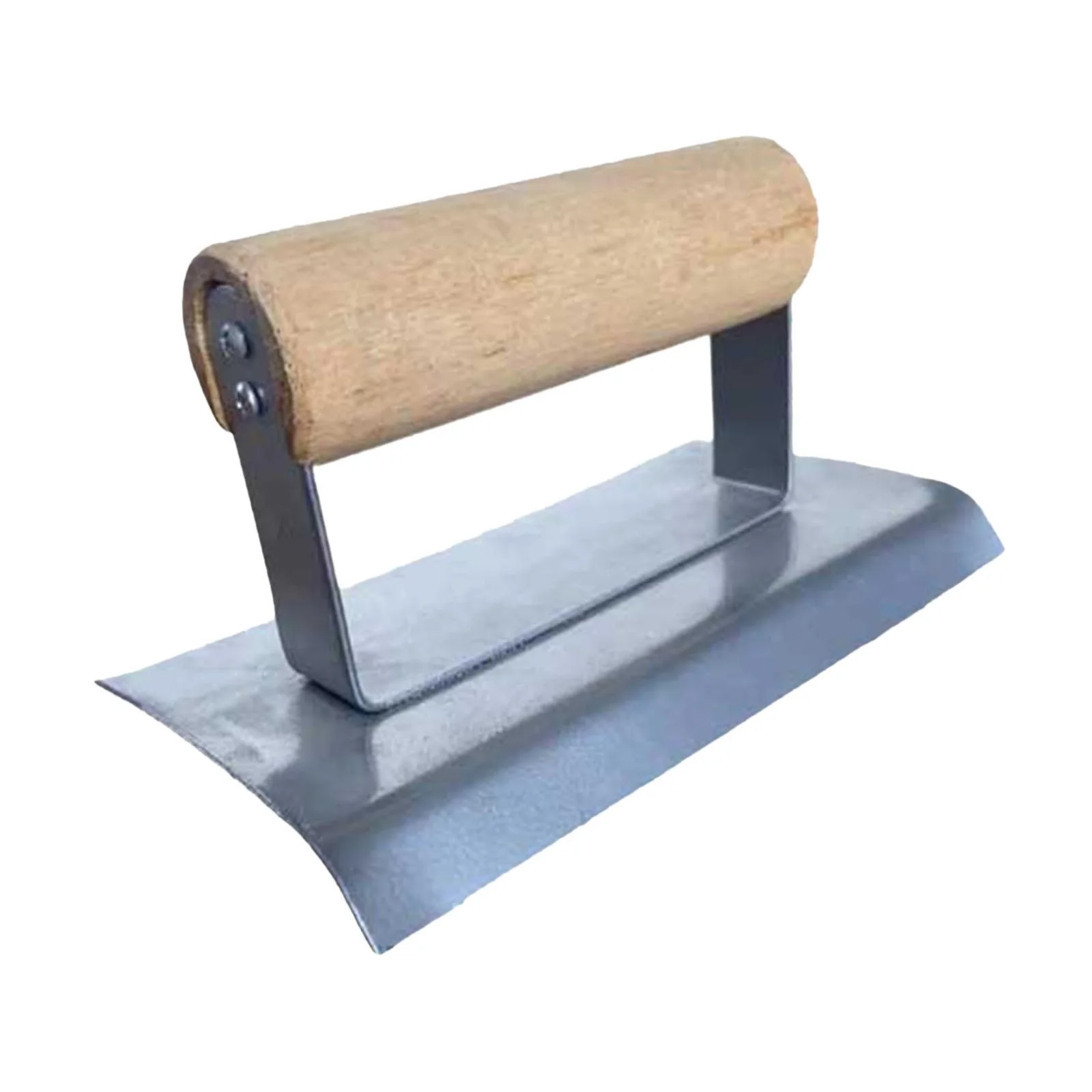 kesoto Concrete Hand Edger Plaster Trowel Wooden Handle Home Decorating Durable Wall Decoration Stainless Steel Portable for Plaster A