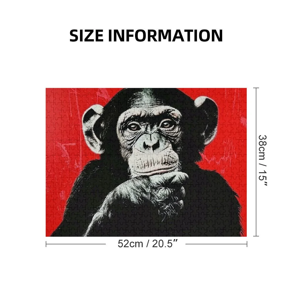 ONETECH Monkey Banksy Character Portrait Wooden Puzzle for Adults and Kids 500 PCS