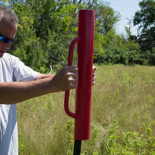 901147A Steel Head Fence Post Driver with Handles