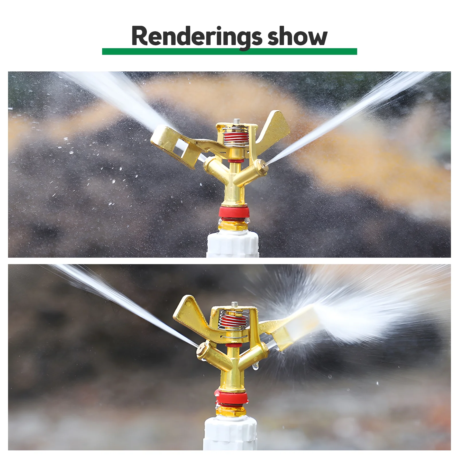 Sprinkler,Nozzles Sprinkler - Adjustable Lawn Sprinkler Patio Sprinkler With Distance Rotation 1/2 Inch With Nozzles Alloy Lawn Sprinkler - Zinc Alloy Rotation Zinc Adjustable Distance