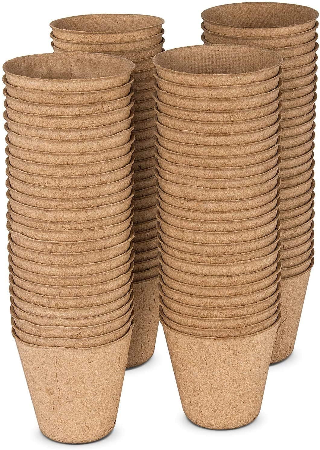 Black Duck Brand Peat Pots for Garden Seedlings Tray; 2.375-in 100% Eco-Friendly Biodegradable Organic Germination Seedling Trays (80 Pots)