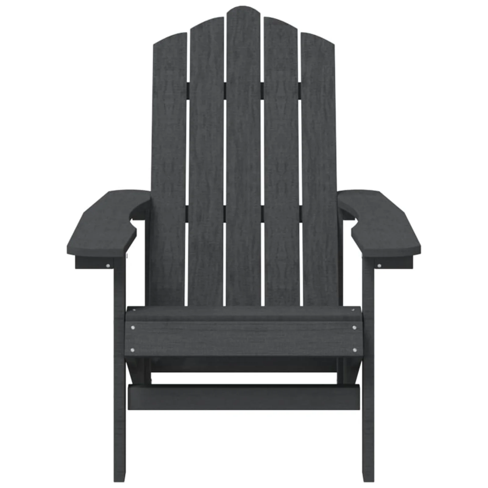 OWSOO Patio Adirondack Chair with Table HDPE Anthracite