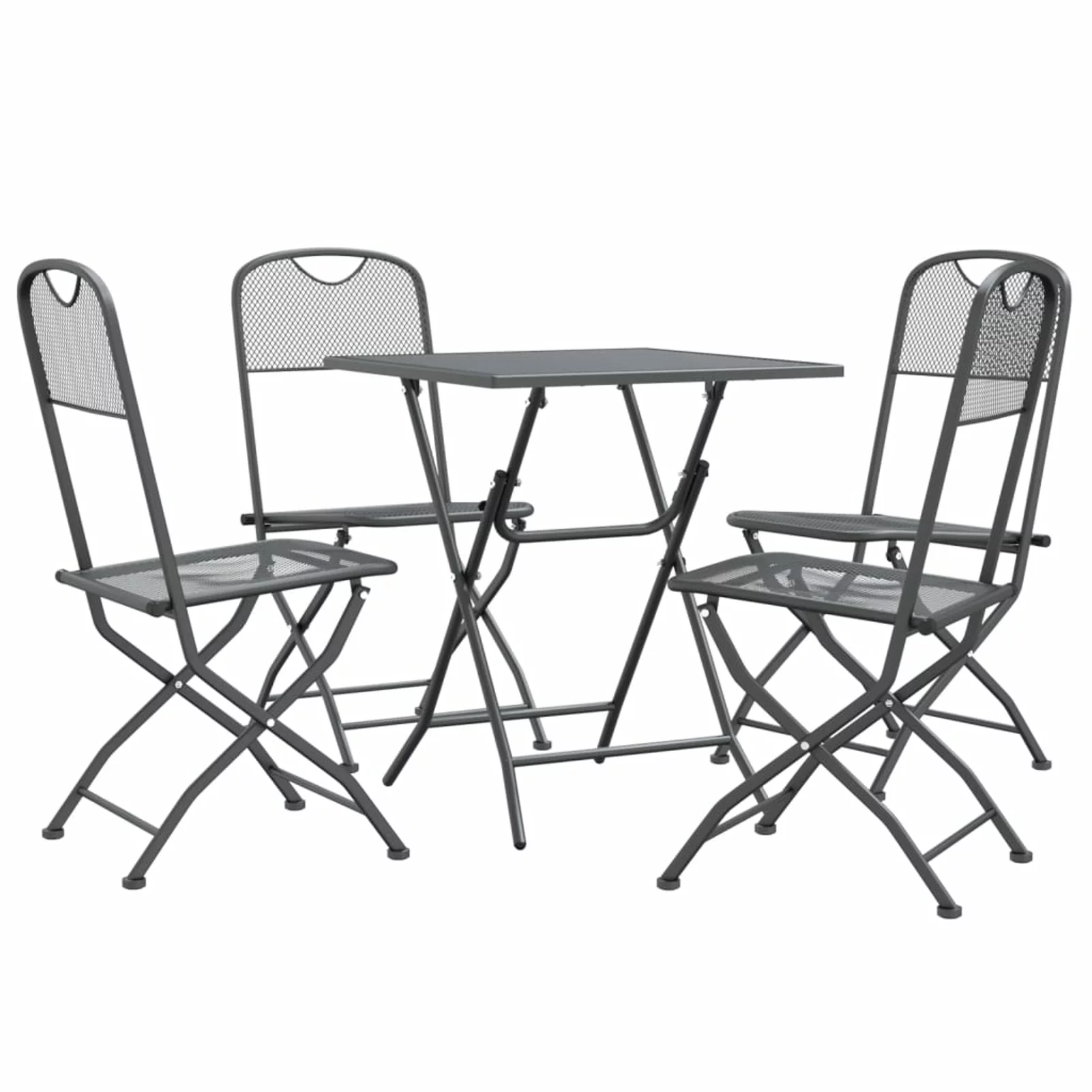 Suzicca 5 Piece Patio Dining Set Expanded Metal Mesh Anthracite