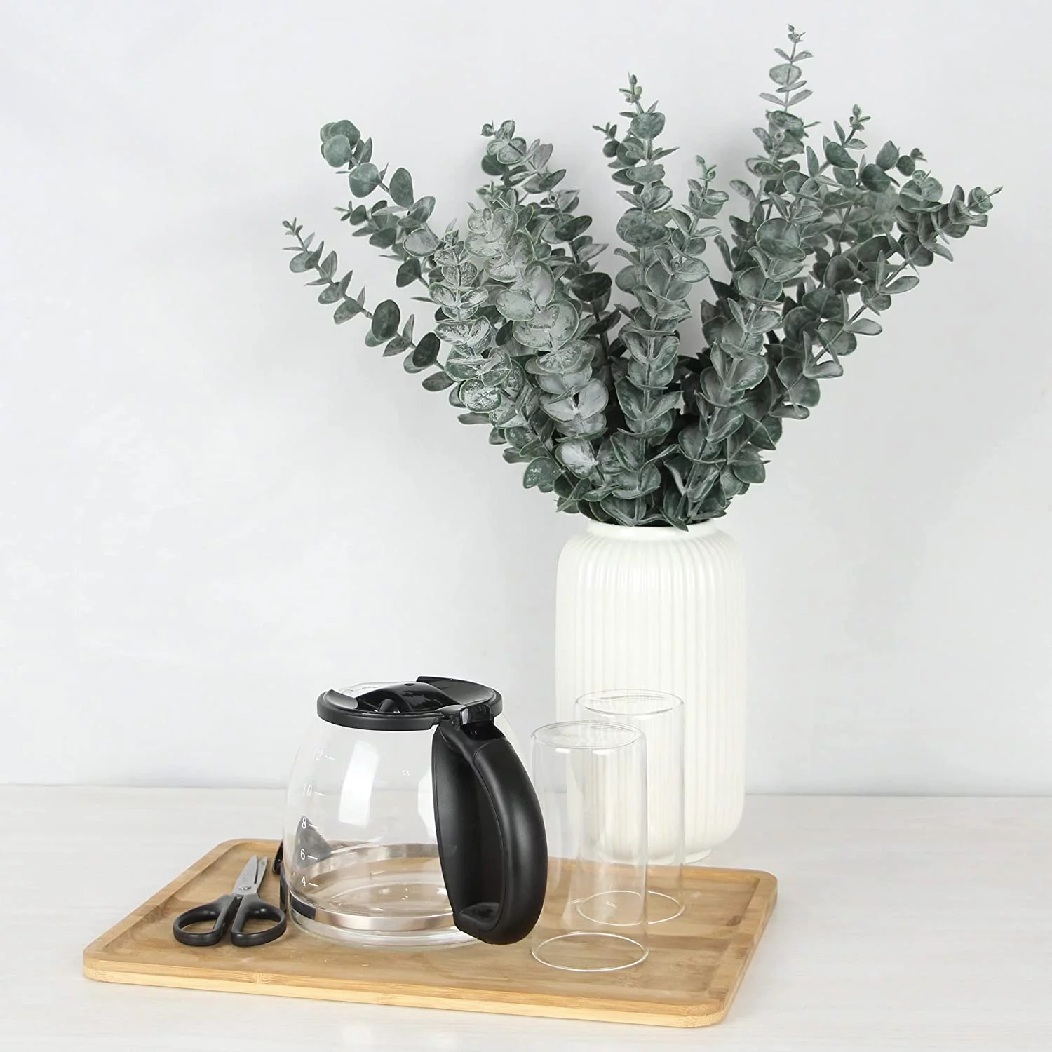 24pcs Eucalyptus Stems Artificial Flower Greenery for Wedding Bouquet Home Table Decor, Green