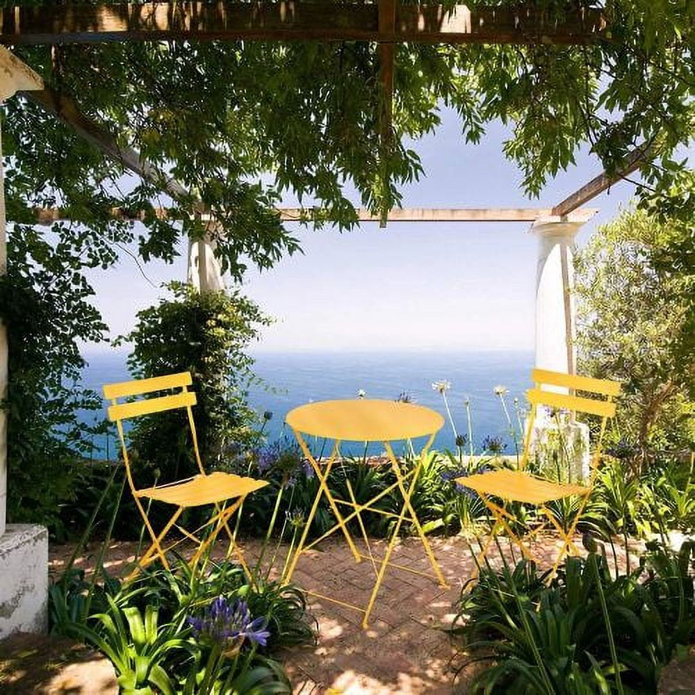 DremFaryoyo 2 Person   23.6” long Round Table and 2 Chairs  Yellow